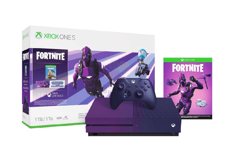 Special Fortnite purple Xbox One S leaked with shiny controller included image 1