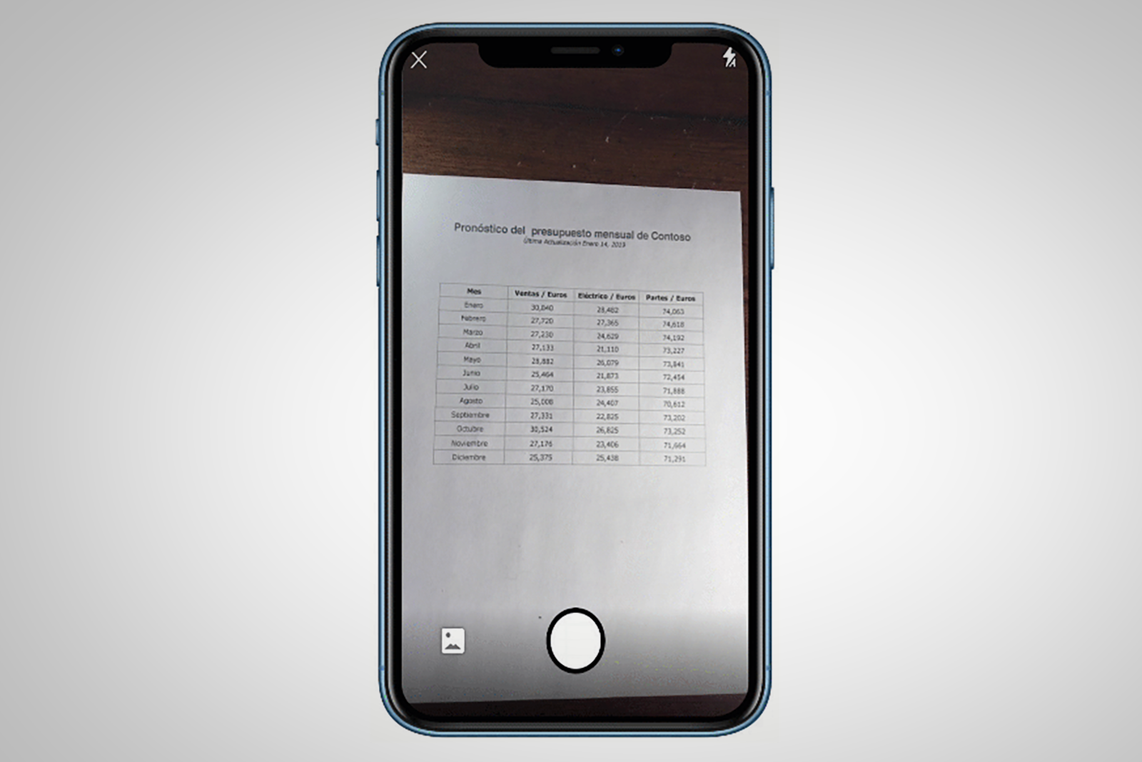 How to use the Excel app to photograph and import printed spreadsheets image 1