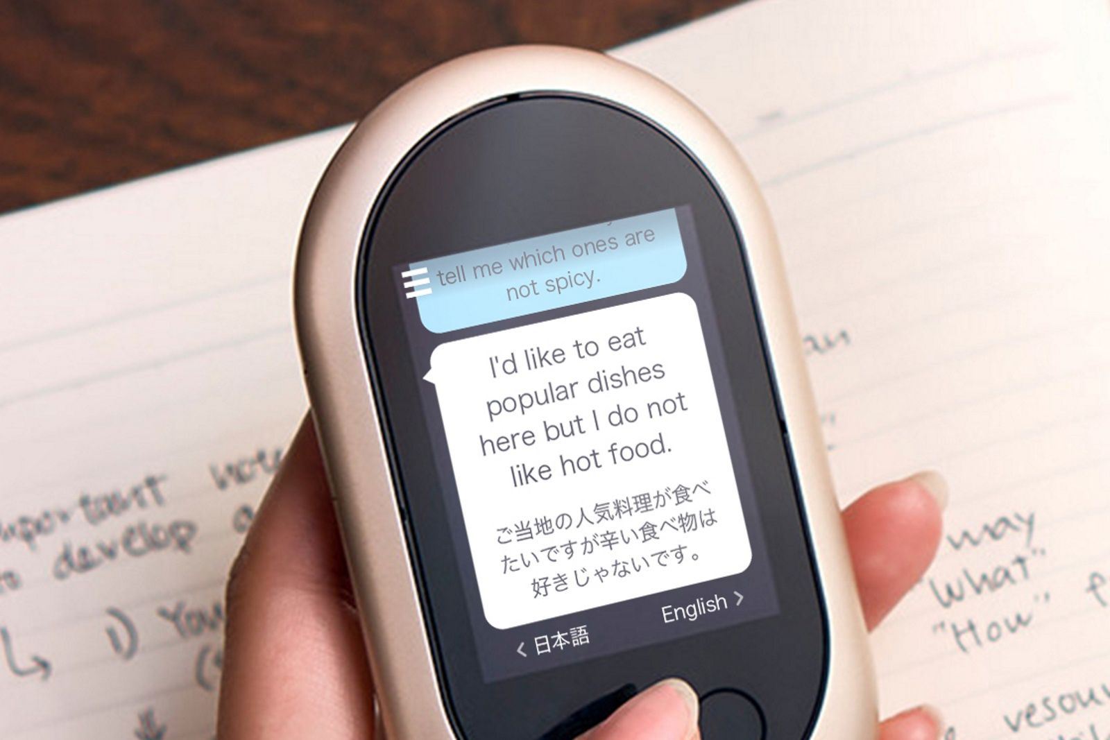 Pocketalk is a standalone translation device for 74 languages image 1