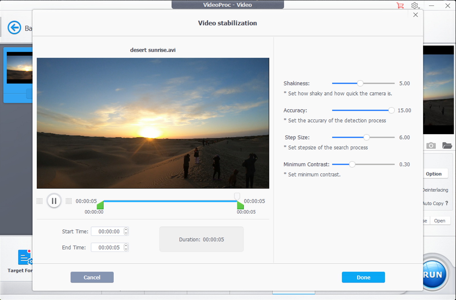 How to stabilise shaky videos with VideoProc image 2
