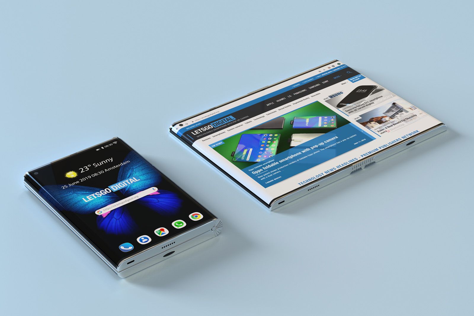 Could this be the Samsung Galaxy Fold 2 with an edge-to-edge display image 2