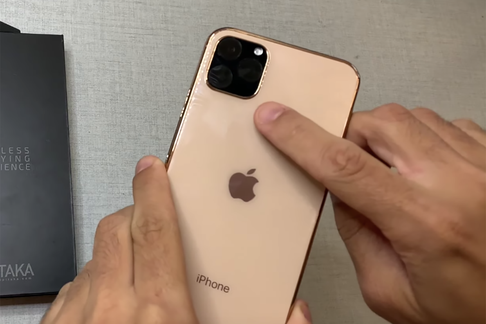 iPhone 11 and iPhone 11 Pro factory dummy models appear in hands-on video image 1