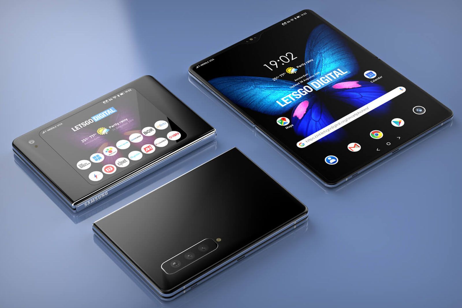 Heres what a Samsung horizontal folding phone could look like image 1