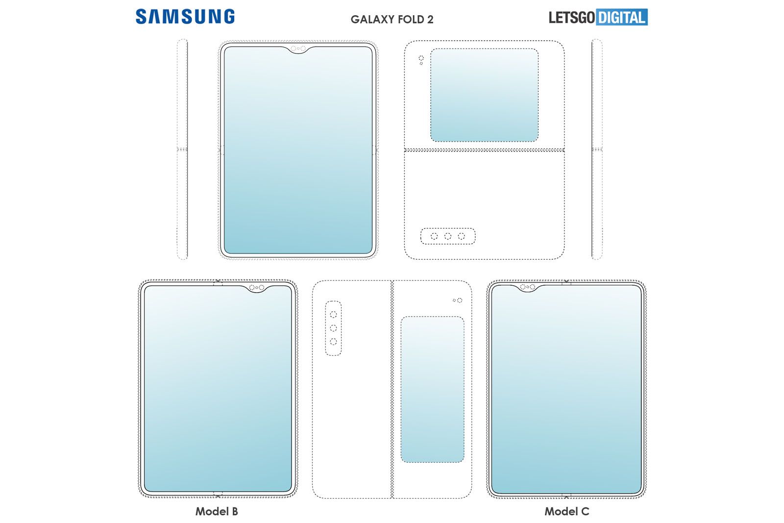 Heres what a Samsung horizontal folding phone could look like image 2