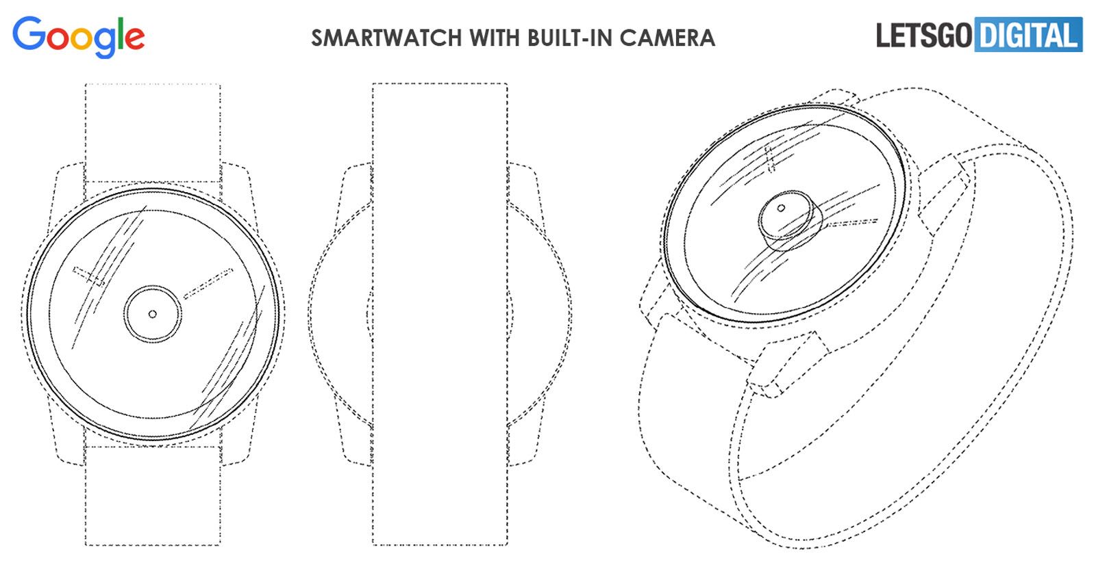 Google Pixel Watch with built-in camera appears in patent image 2