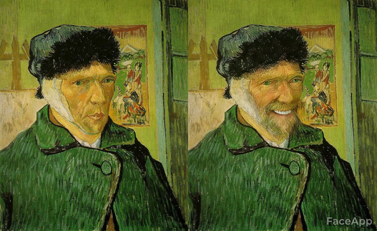 artwork re-imagined with AI smiles and old age filters image 2