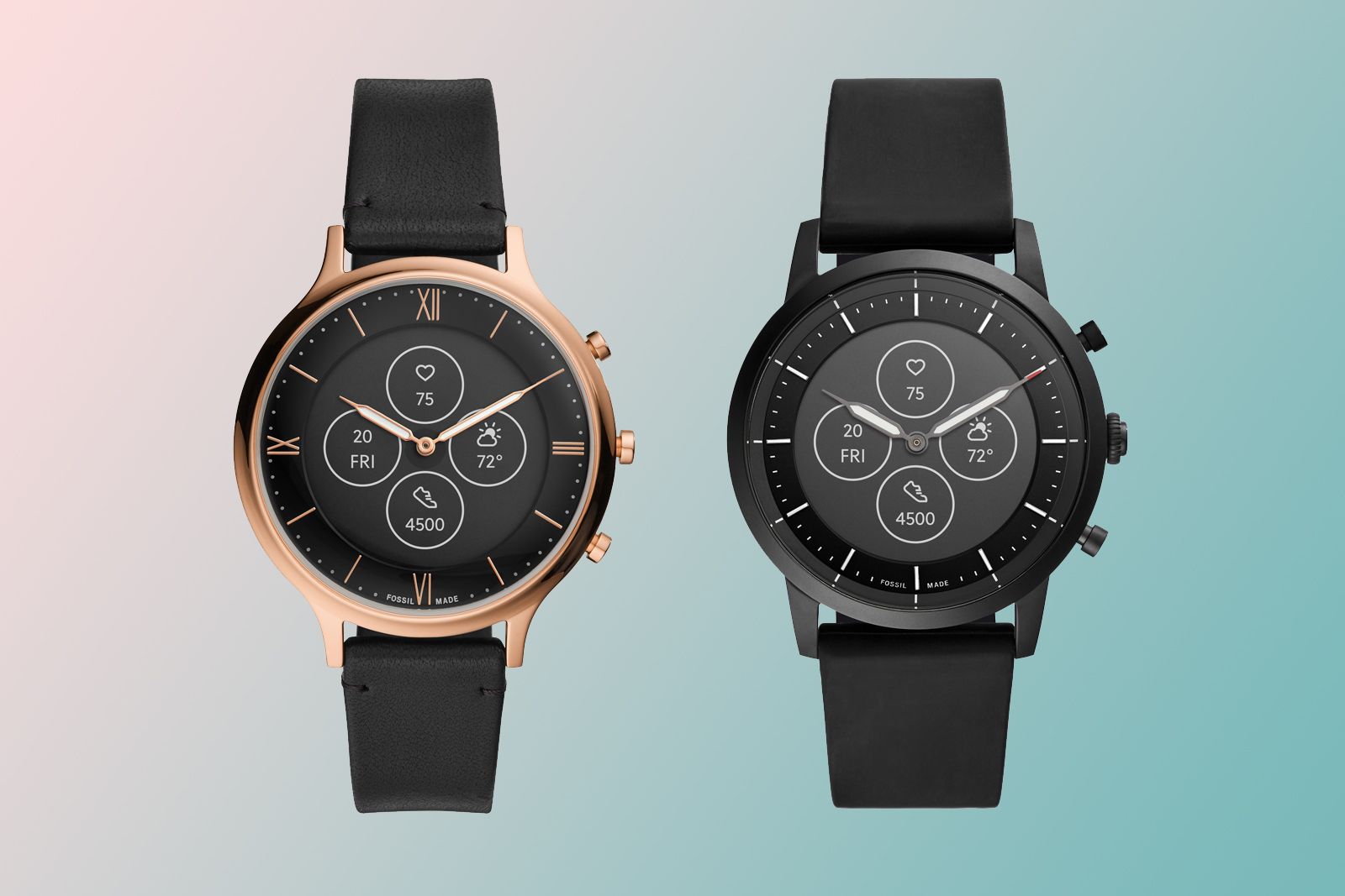 Fossil Hybrid HR features traditional watch style with smartwatch functionality image 1