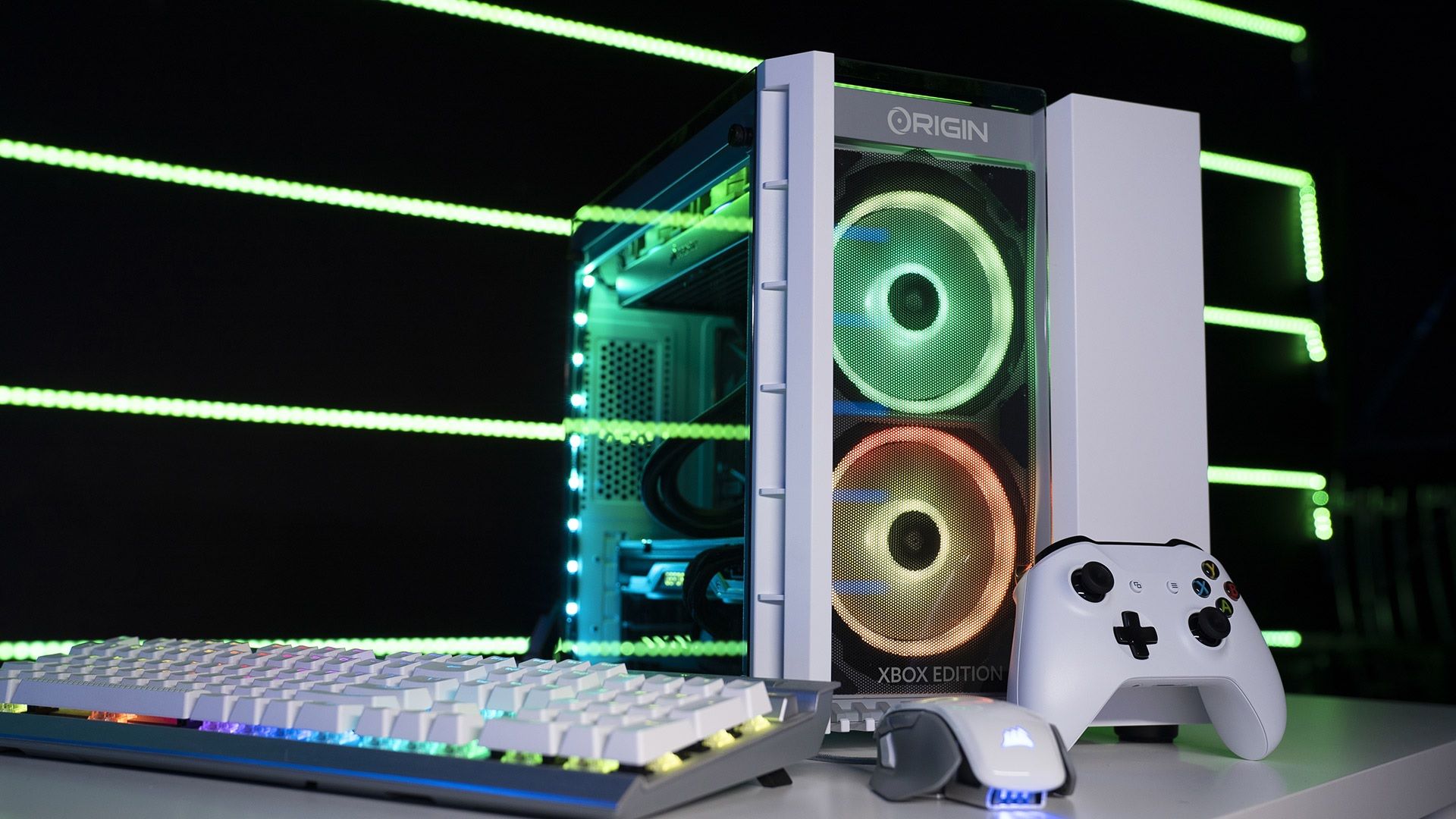 This custom gaming rig merges a PC and PS4 Pro or Xbox One S into the same case image 1