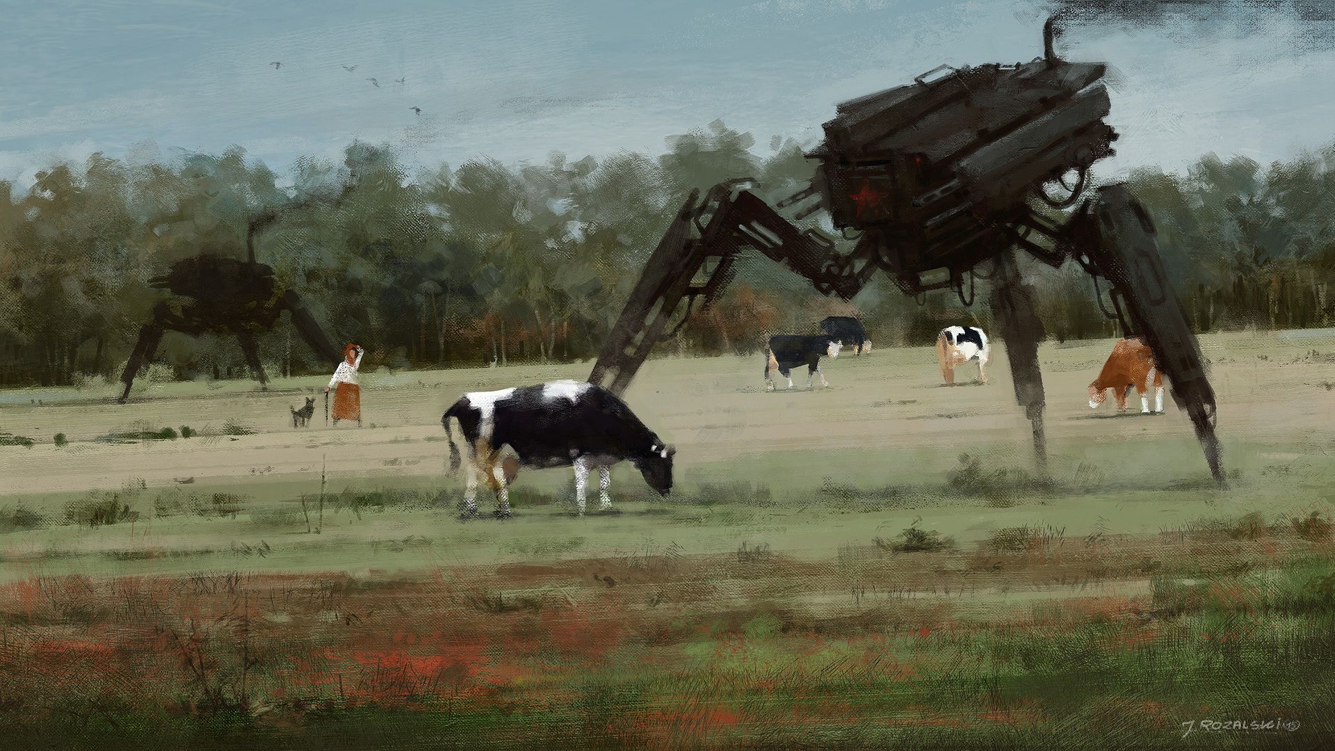15 brilliantly bizarre paintings of an alternate 1920s with mechs bears and wolves photo 18