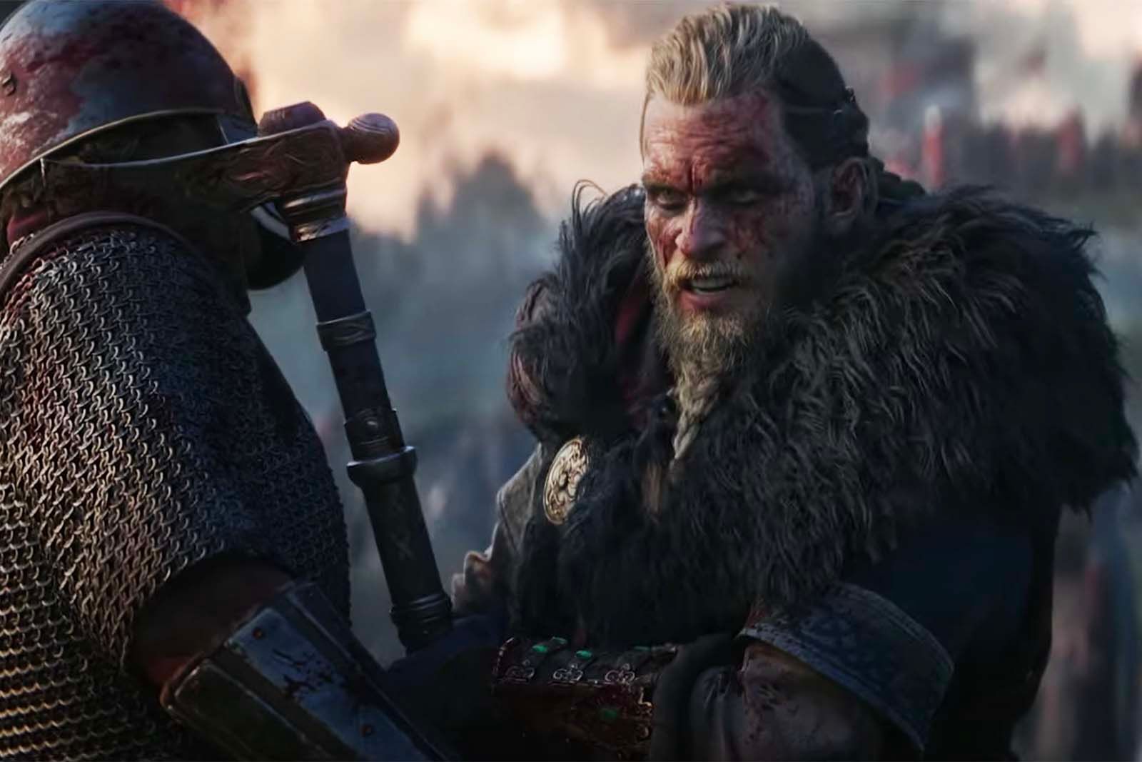 Assassins Creed Valhalla world premiere trailer hits History Channels Vikings but even more bloody image 1