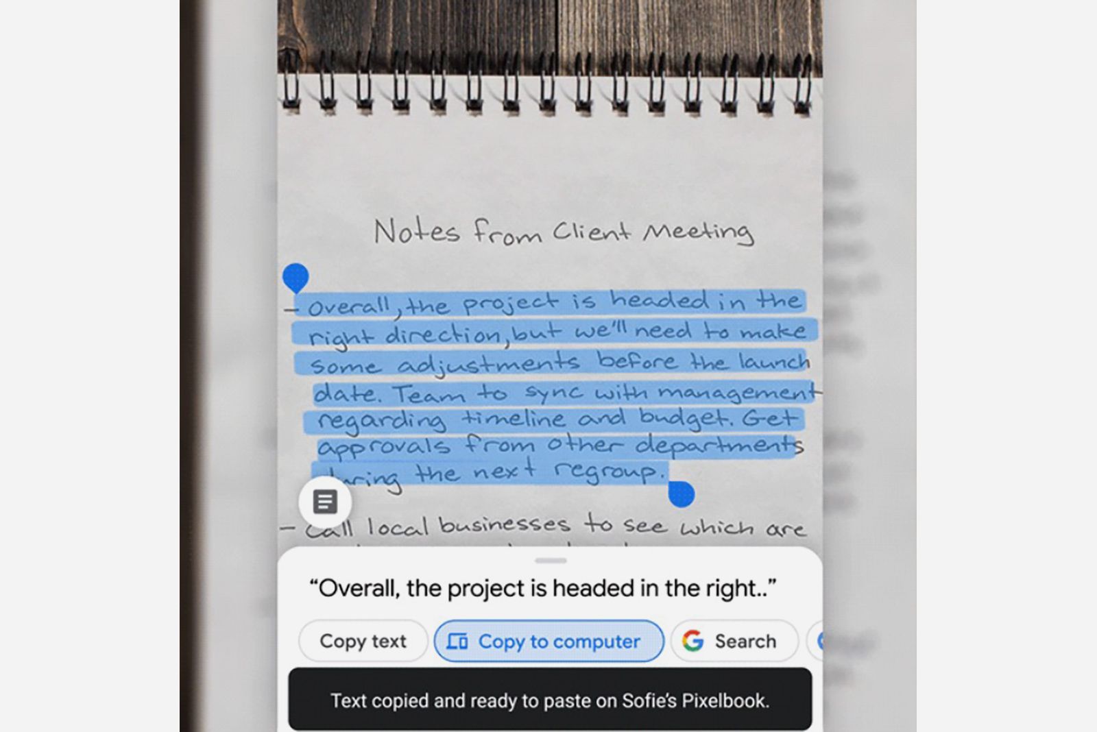 New Google Lens update How to copy notes to computer and listen to words image 2