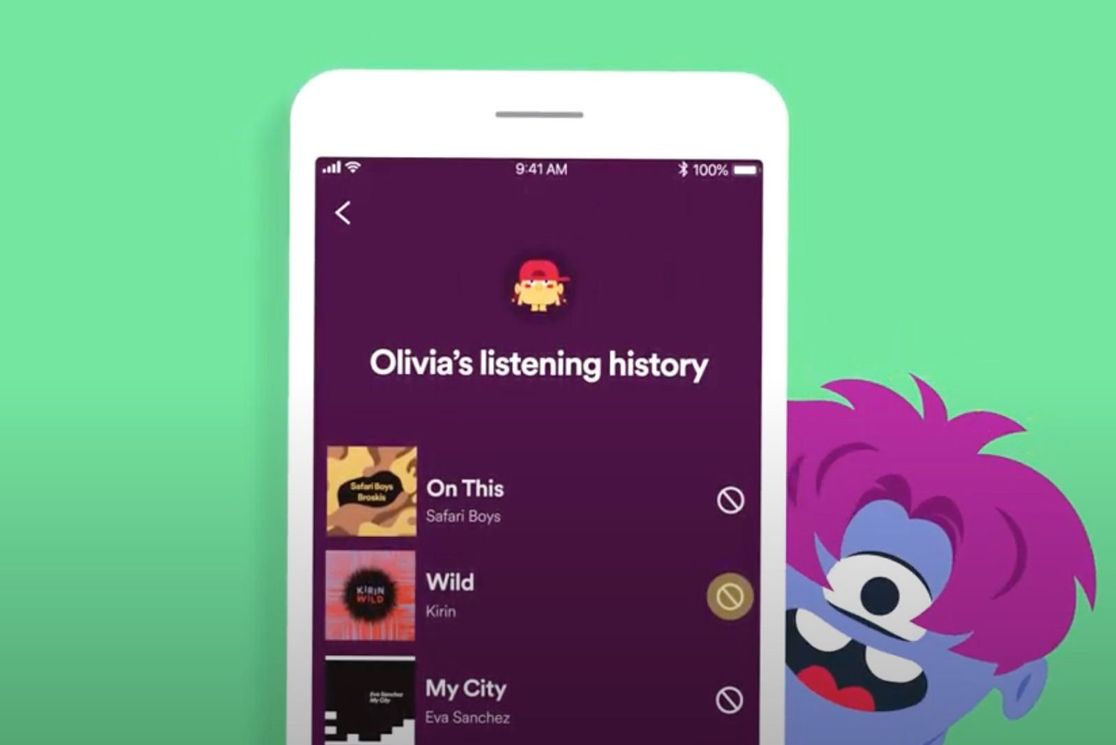 How to see your kids’ listening history and block content in Spotify Kids image 1