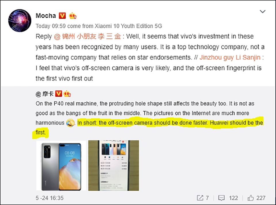 Huawei Mate 40 Could Be First With Under-display Camera image 2