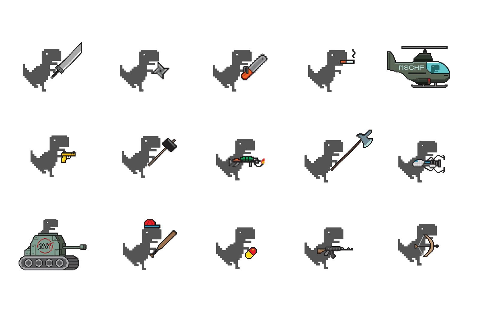 Chrome's Dinosaur game has been upgraded with weapons photo 1