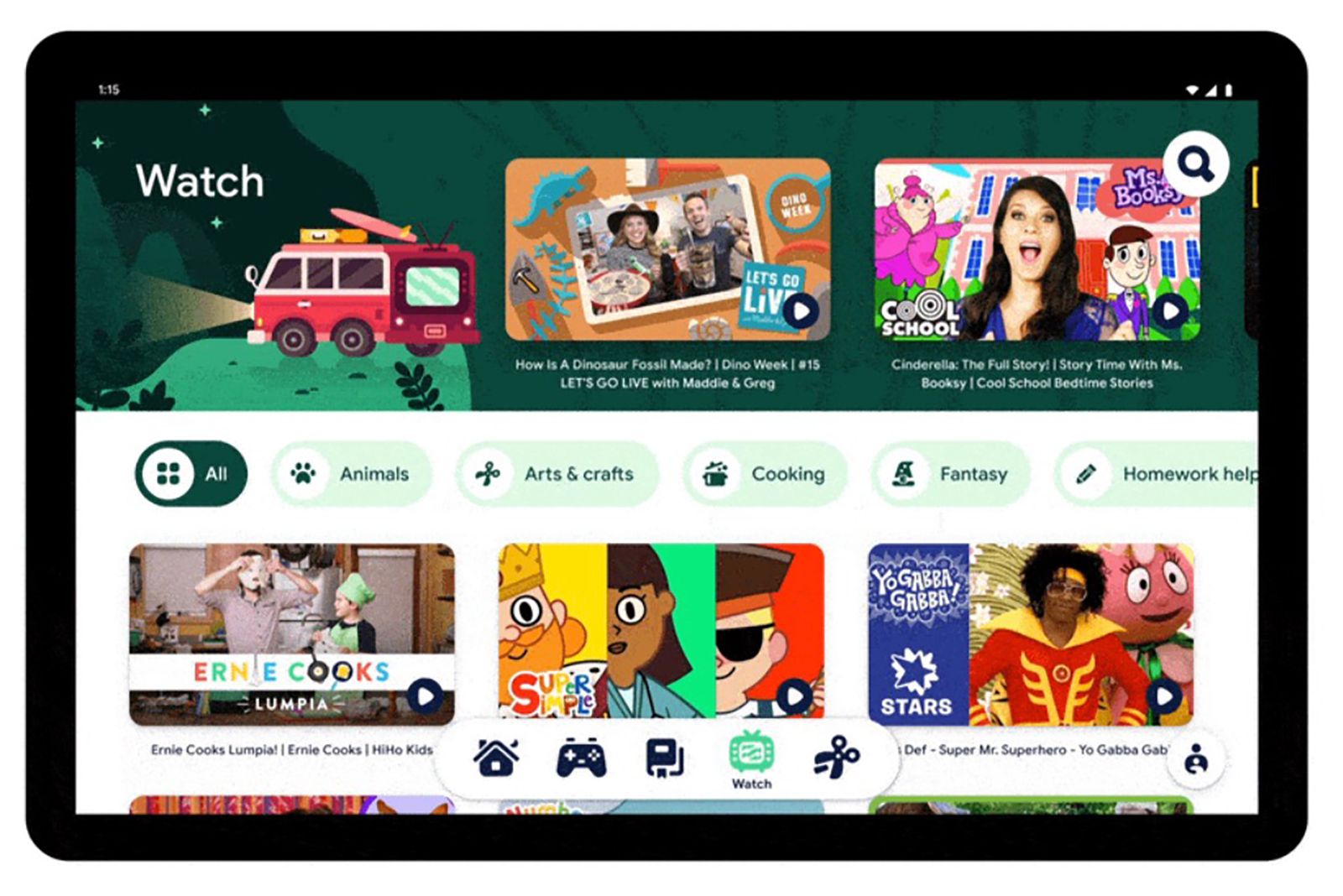 Kids Space is Google's kid-friendly mode for Android tablets