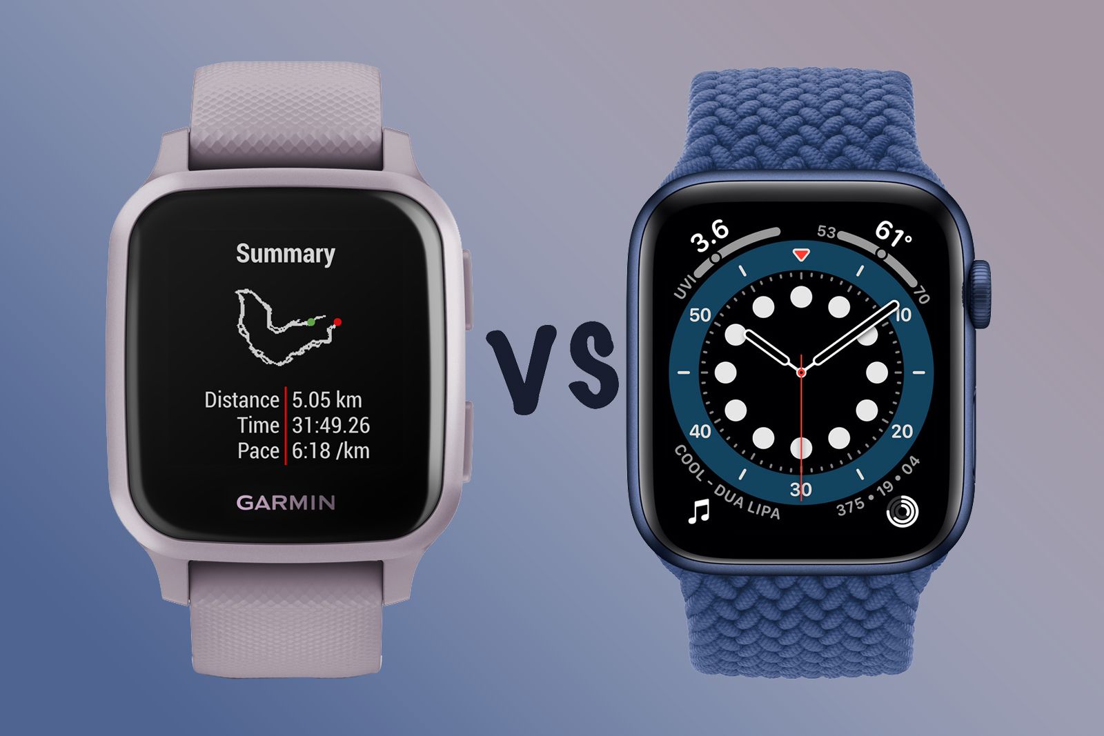 Garmin Venu Sq vs Apple Watch photo 1