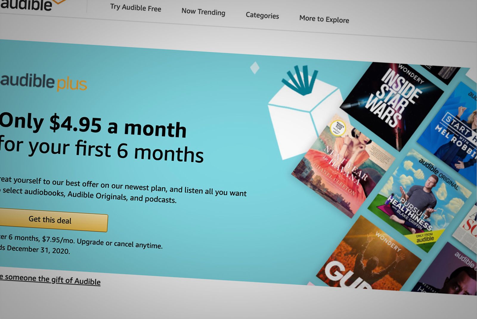 Audible Plus deal: Save nearly 40% off your first six months photo 1