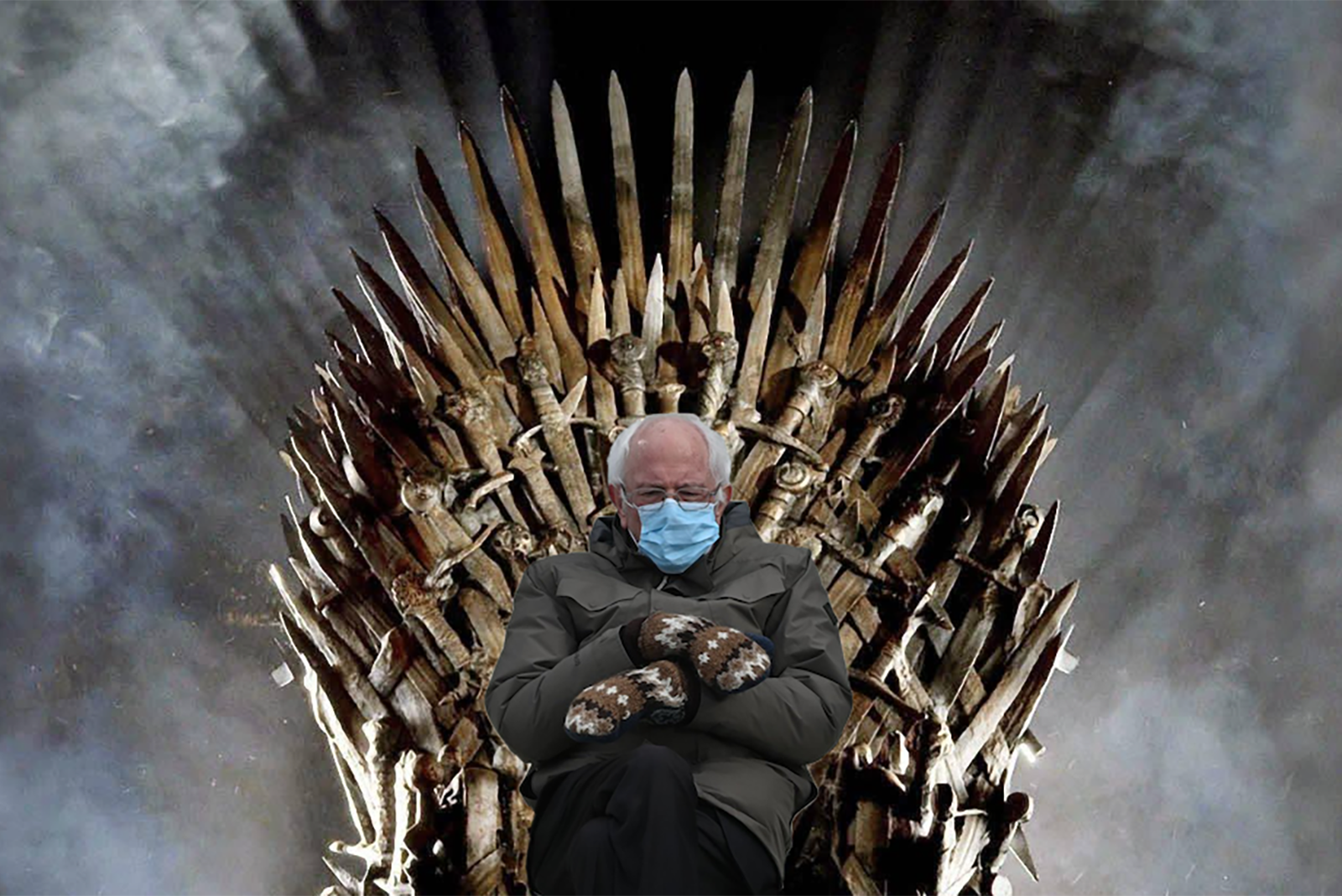 How to make a Bernie Sanders mittens meme with Snap, IG, or Street View photo 5