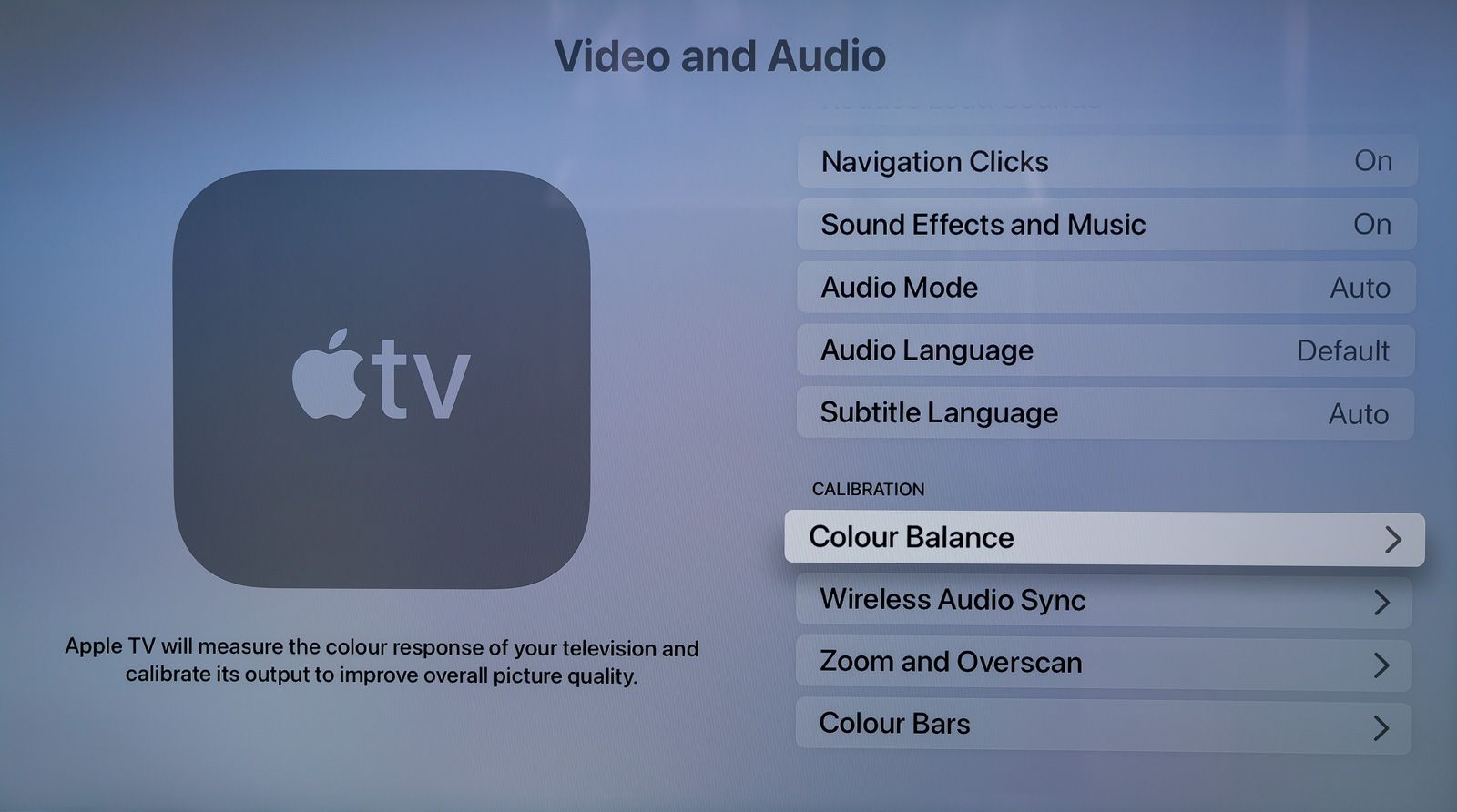 How to calibrate using Color Balance on Apple TV photo 3