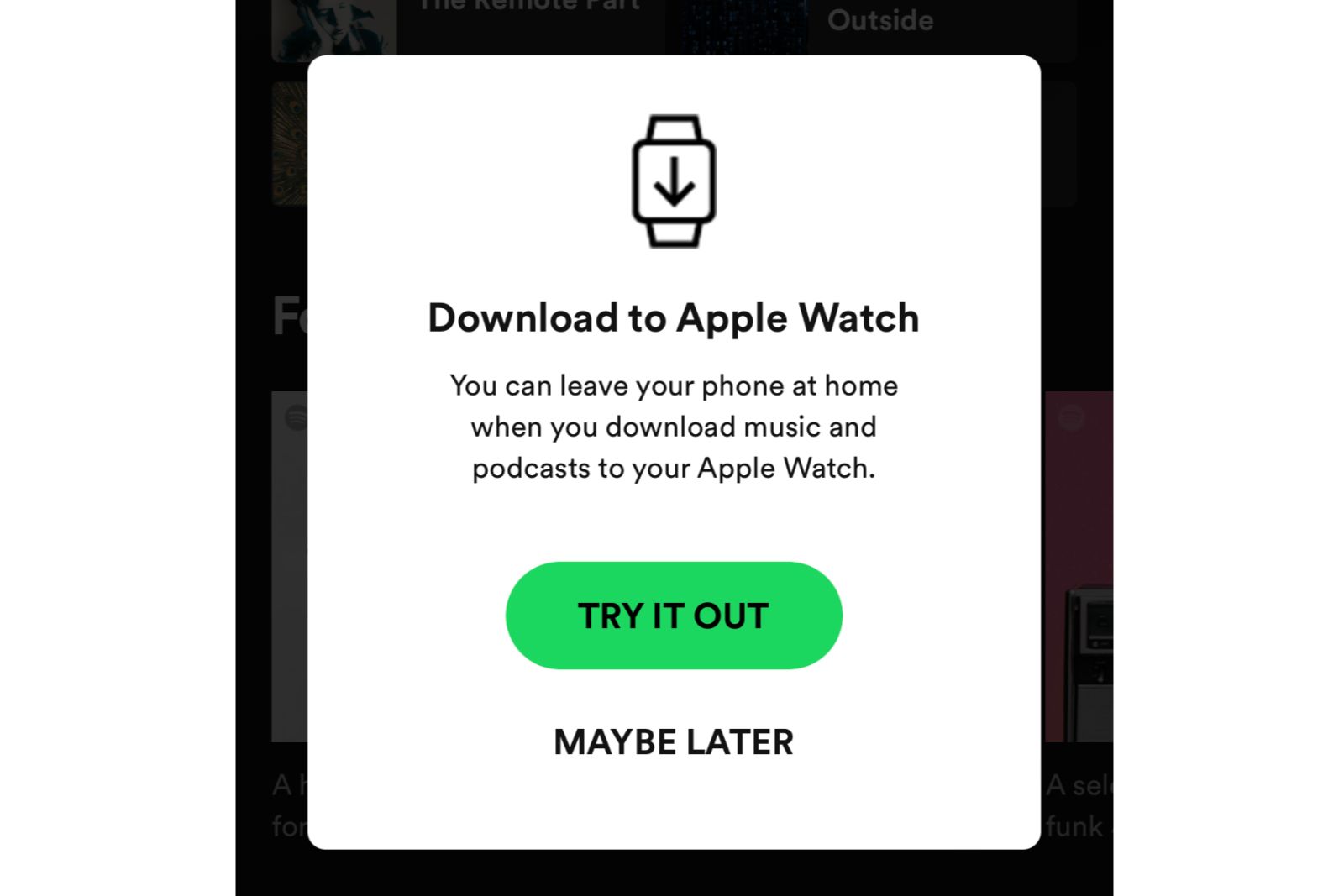 You can now download music offline using Spotify on Apple Watch photo 3