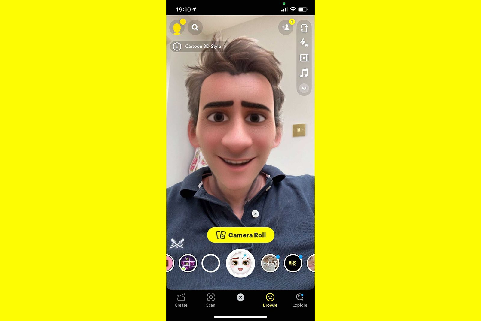 How to find and use Snapchat's cartoon lenses