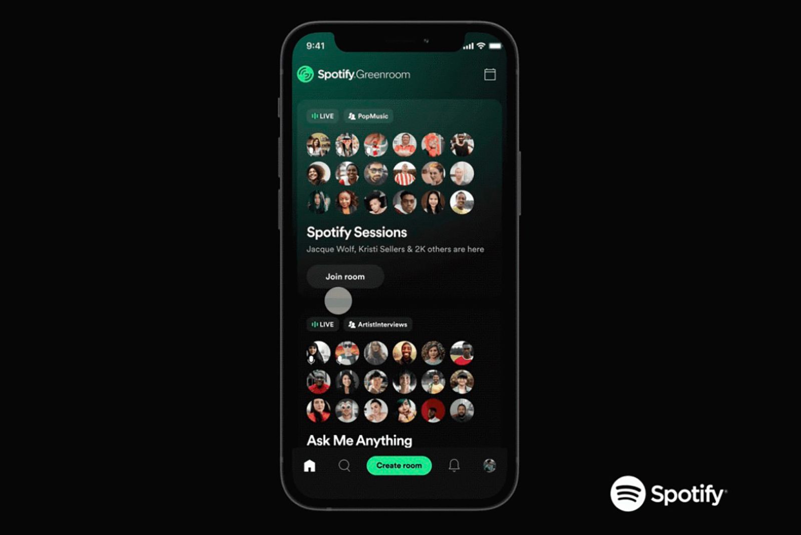 Spotify Launches Greenroom A Clubhouse Like Audio App