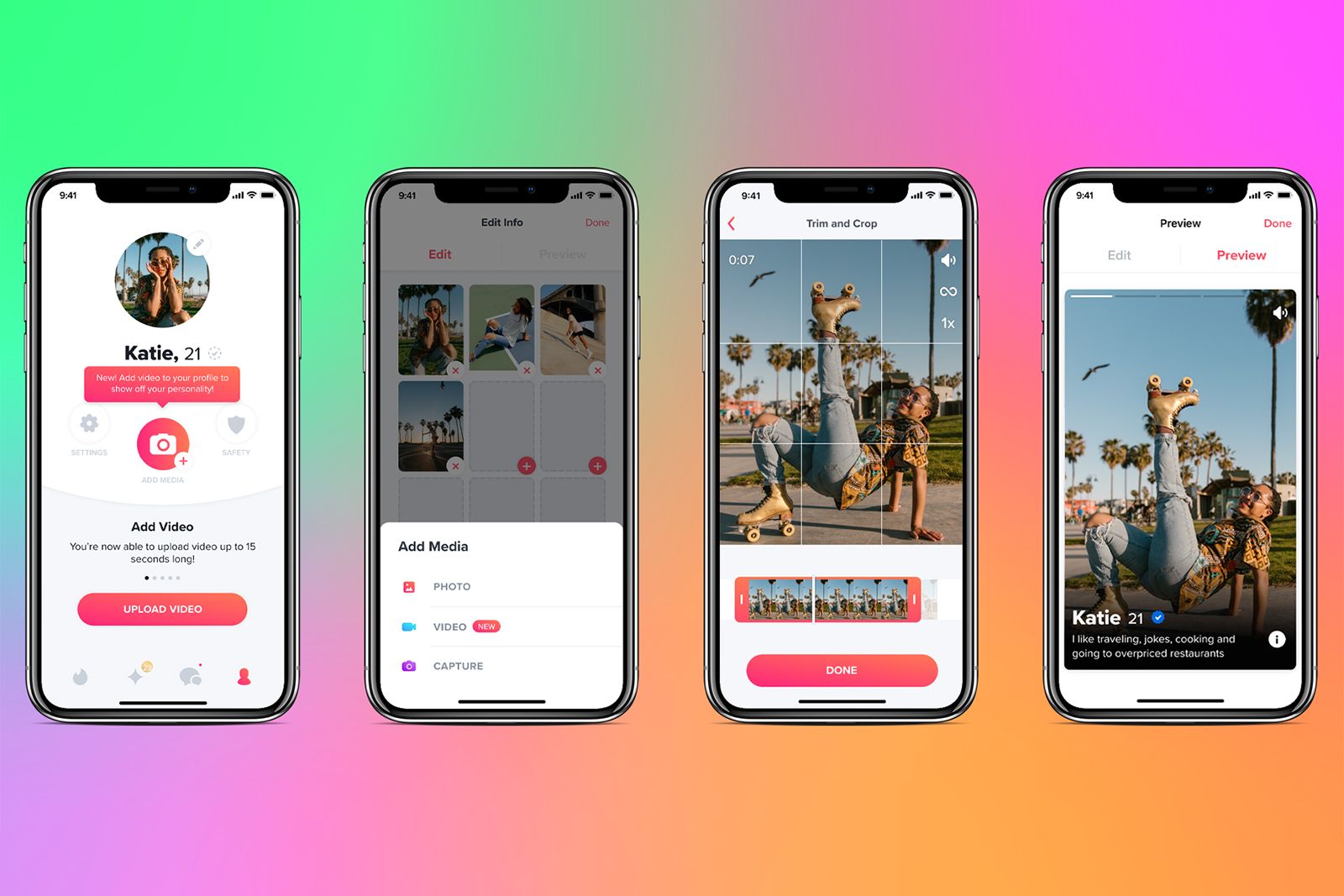 Massive Tinder update adds video profiles and more photo 1