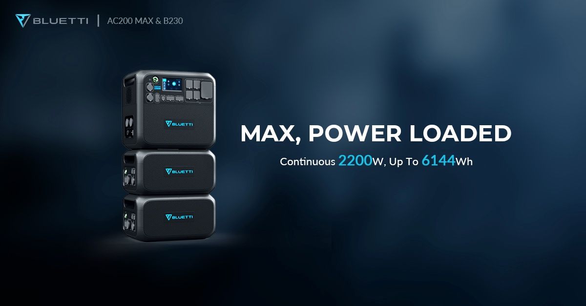 Bluetti Announces AC300 and AC200 MAX new up to 24.6kWh, 6000W power stations photo 1
