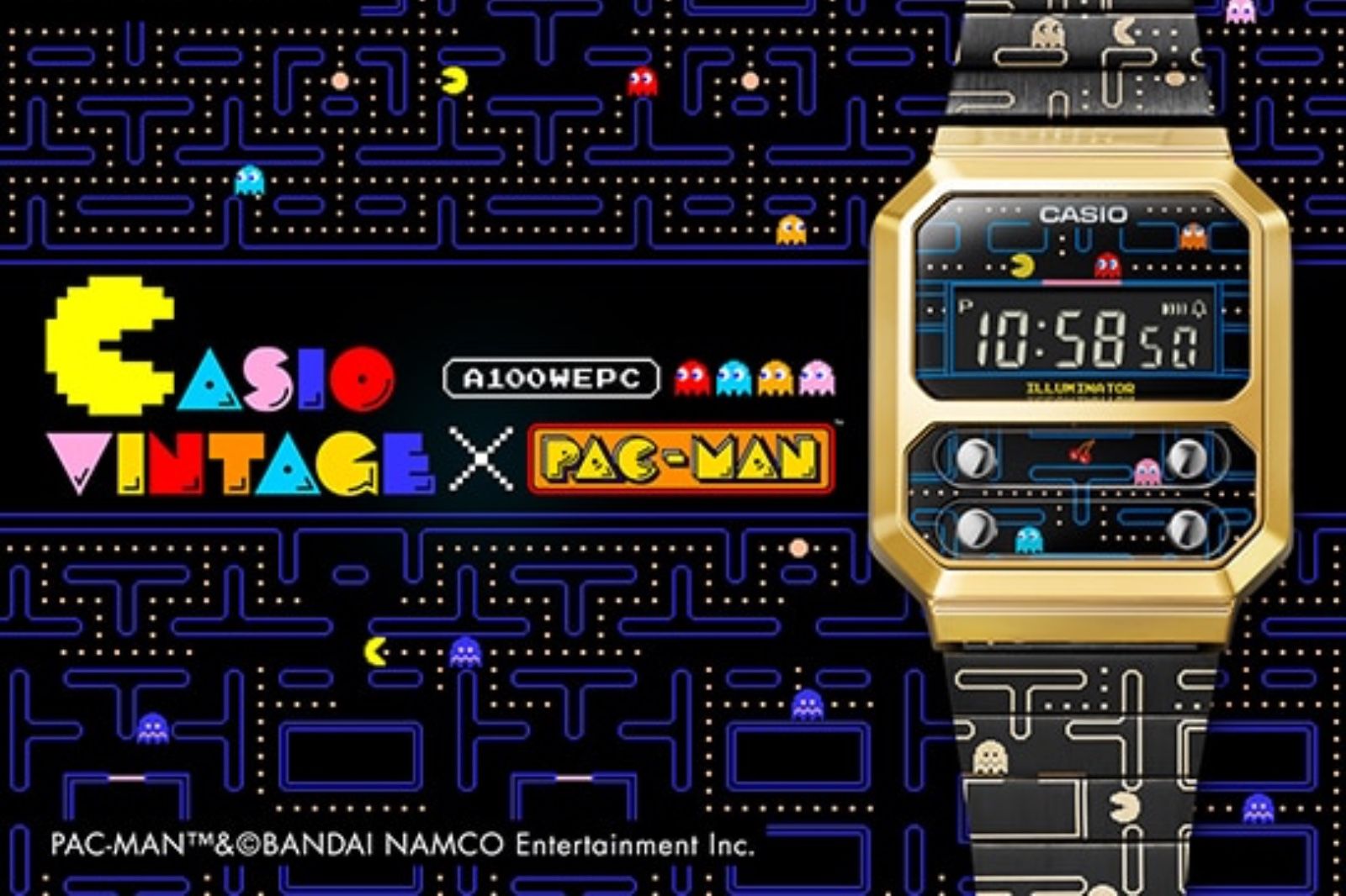 Casio announces Pac-Man edition F-100 digital watch photo 1
