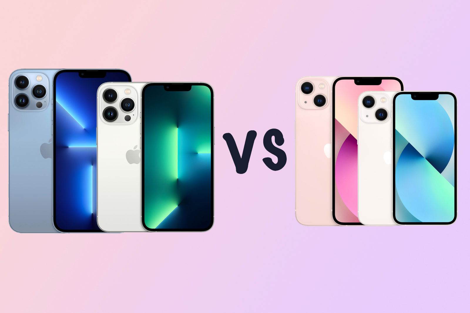 Apple iPhone 13 mini vs 13 vs 13 Pro vs 13 Pro Max vergeleken