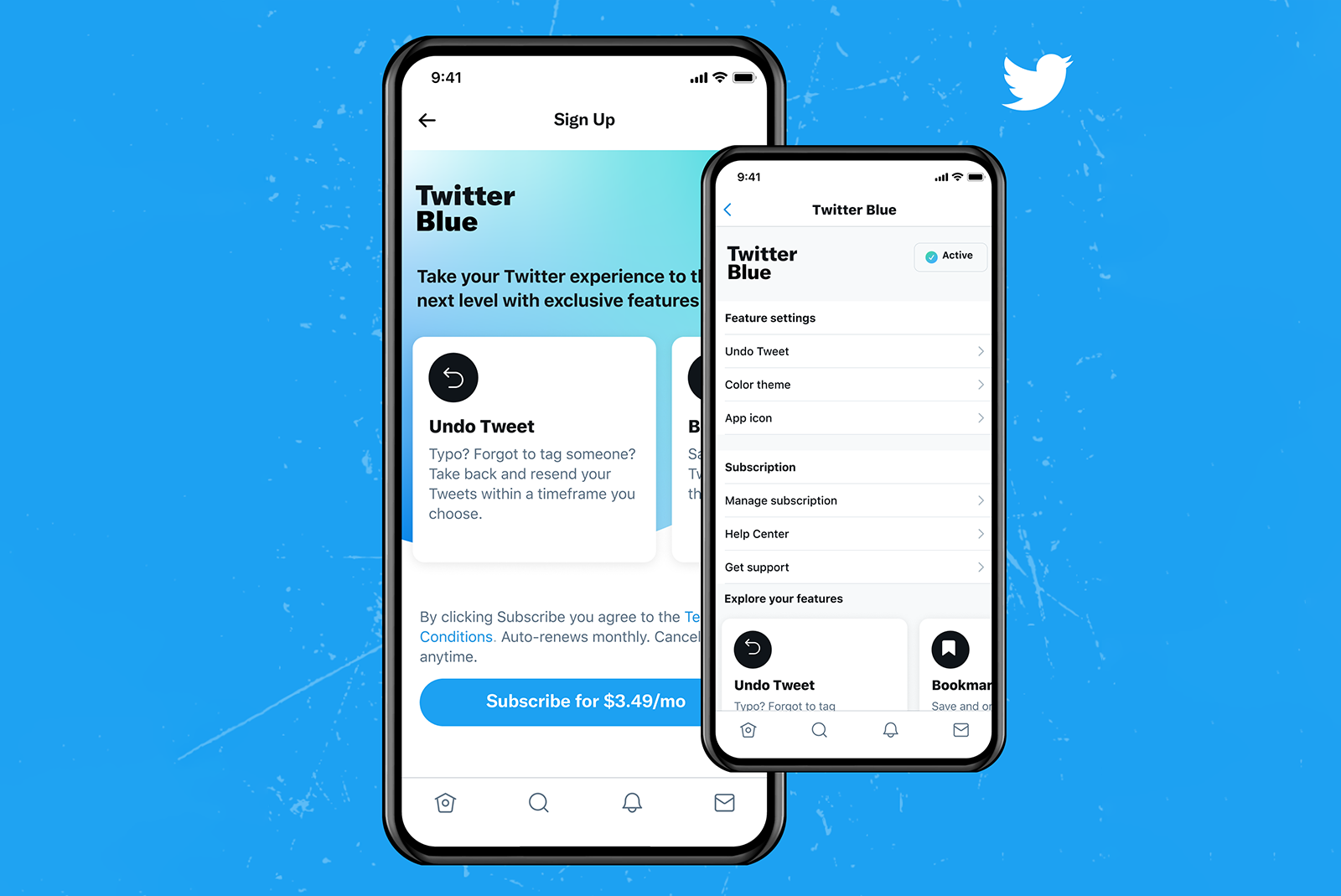 Twitter launches Blue subscription service, offering ad-free news and an undo button photo 1
