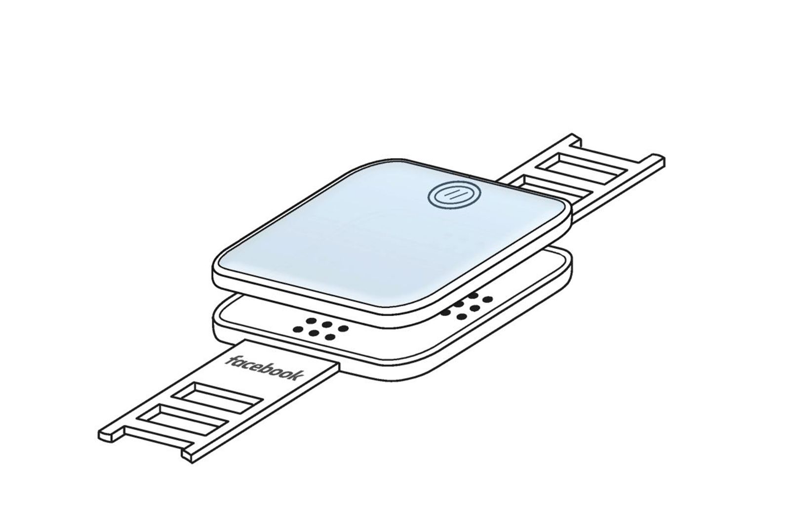 Meta Facebook smartwatch patent shows detachable display and camera photo 1