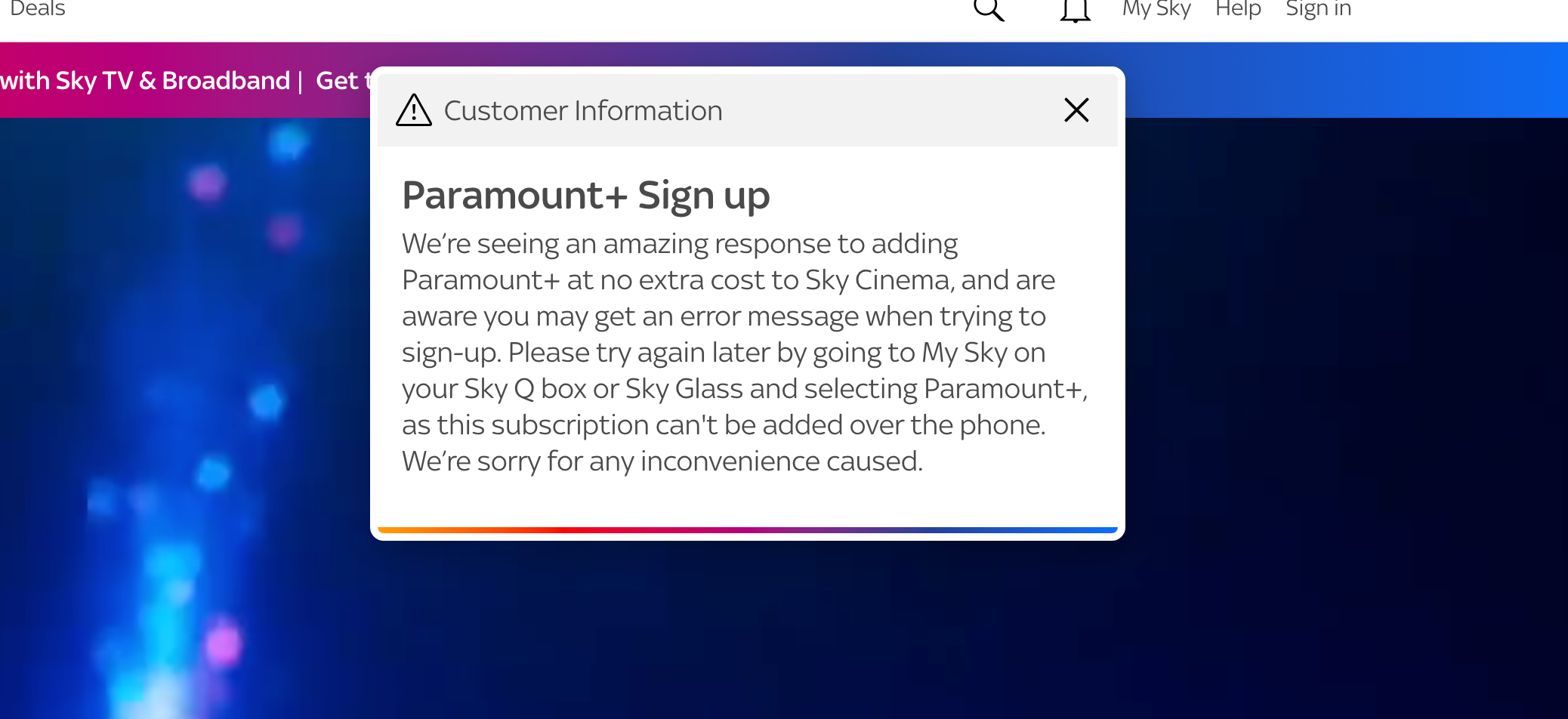 How to set up Paramount plus on Sky Q and Sky Glass photo 3