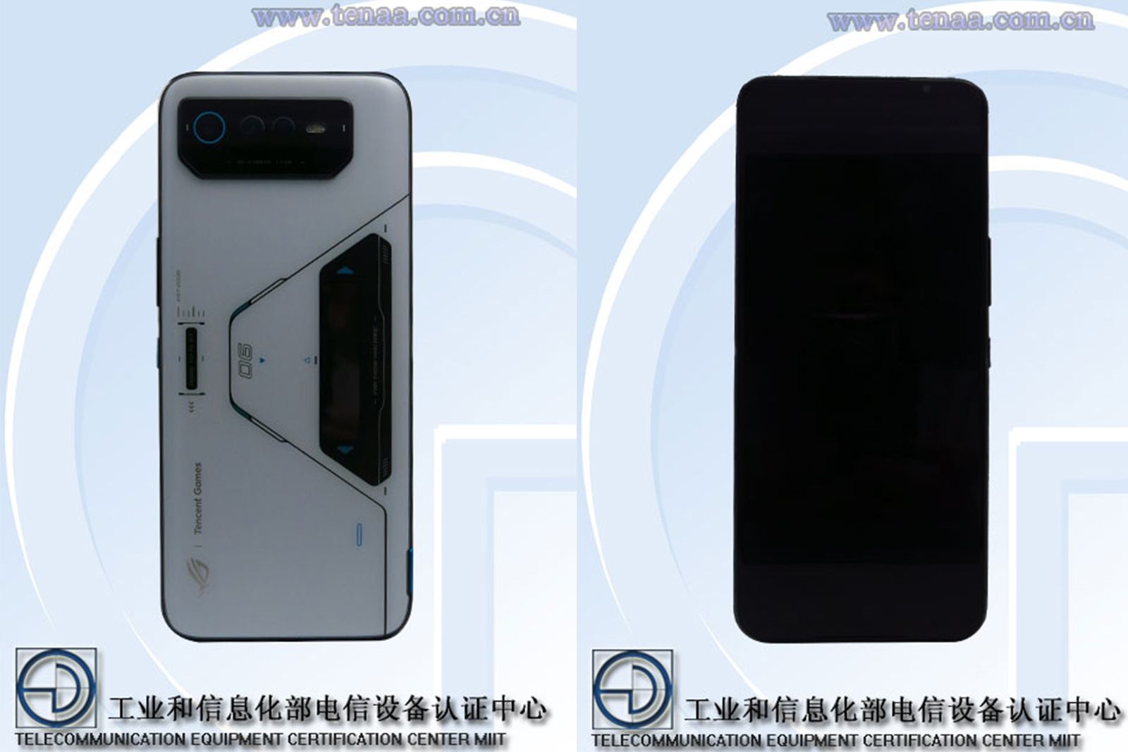 Images of Asus ROG Phone 6 posted on TENAA show camera in full photo 1