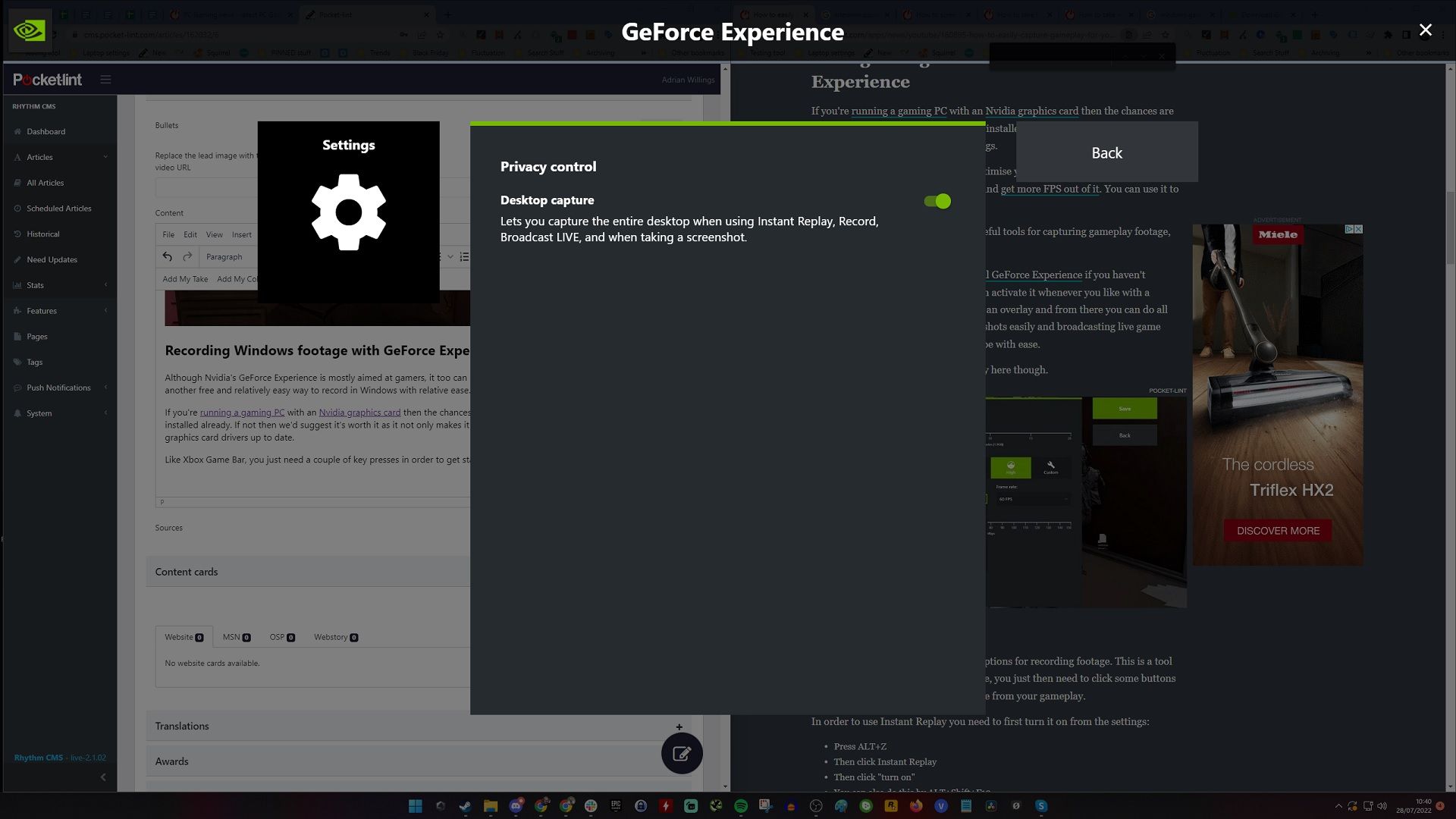 Geforce discount experience grabar