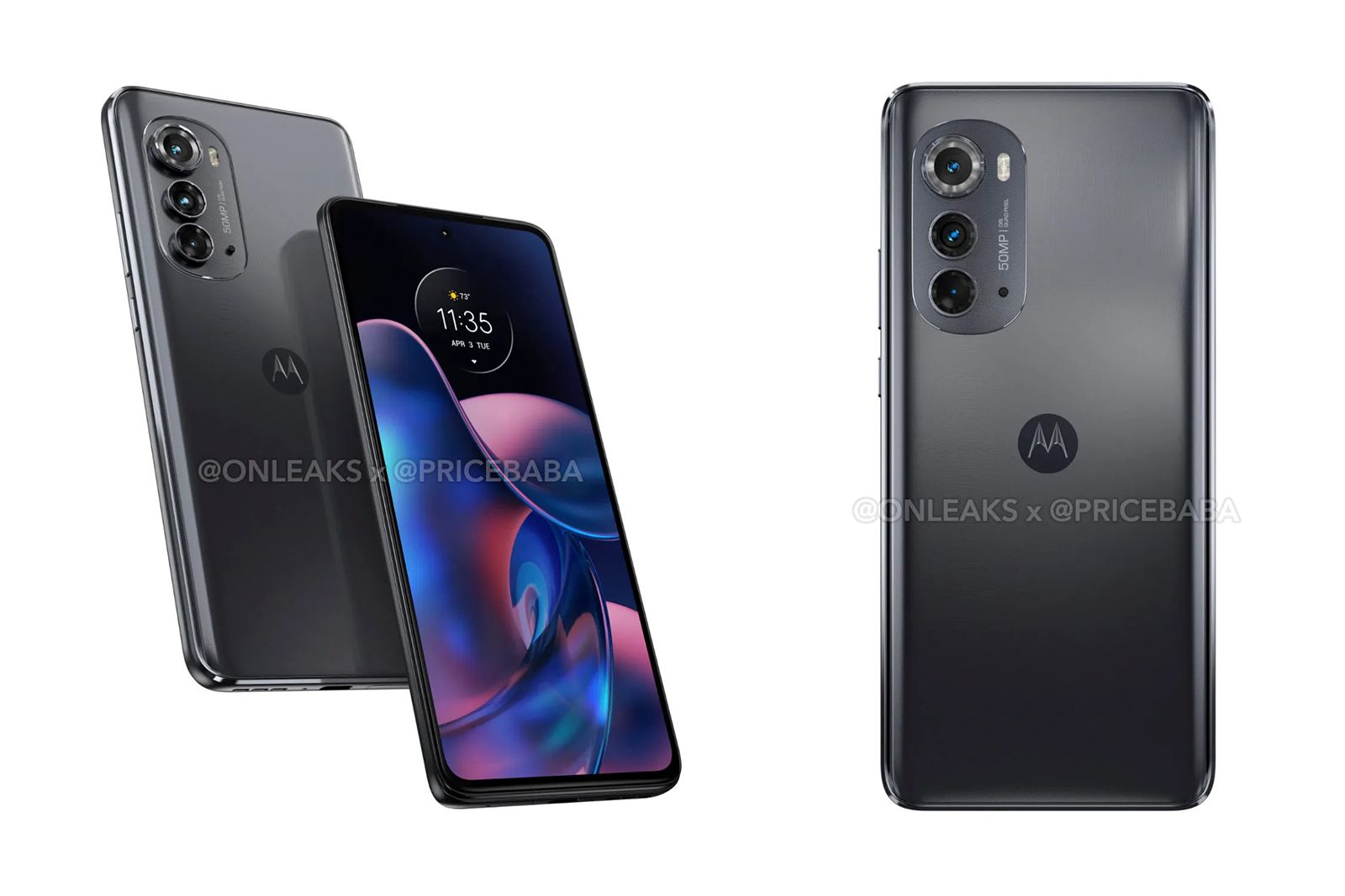 Leaked renders show the Motorola Edge 2022 in detail photo 1