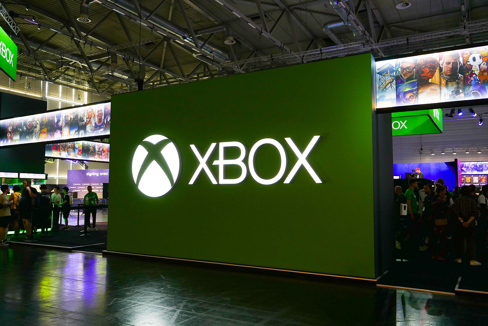 Xbox logo at a trade show