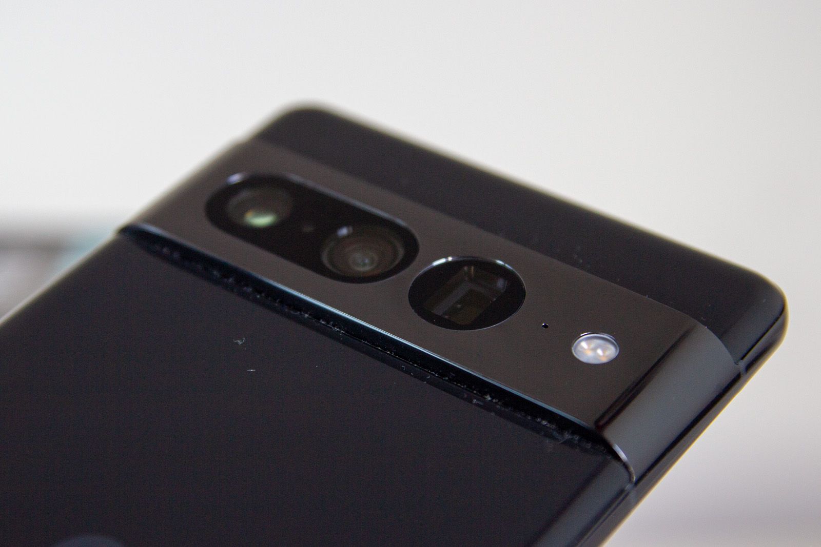 The rear view of the Pixel 7 Pro shows the cameras