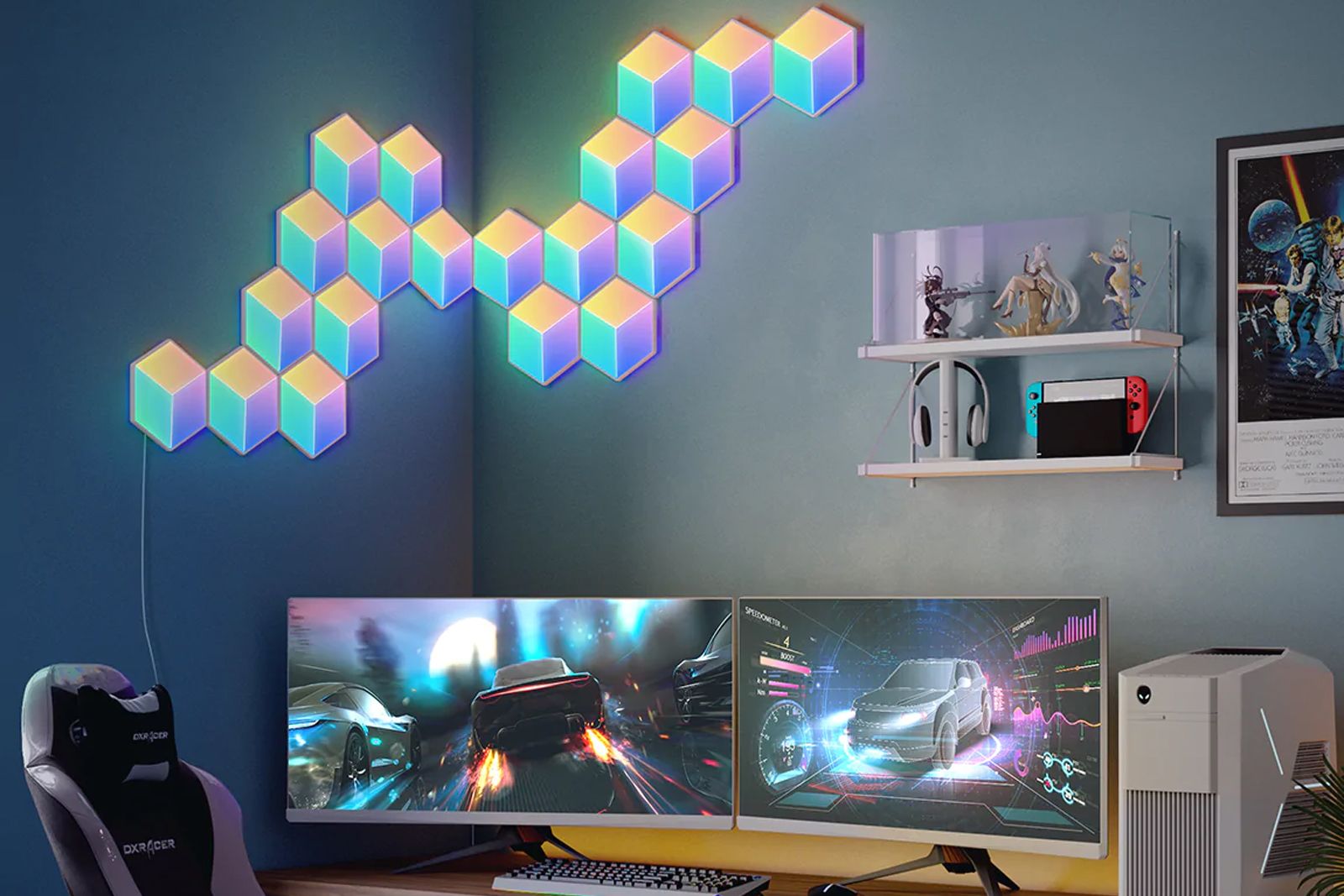 Create the perfect gaming setup with the Govee Glide Hexa Pro Light Panels photo 1