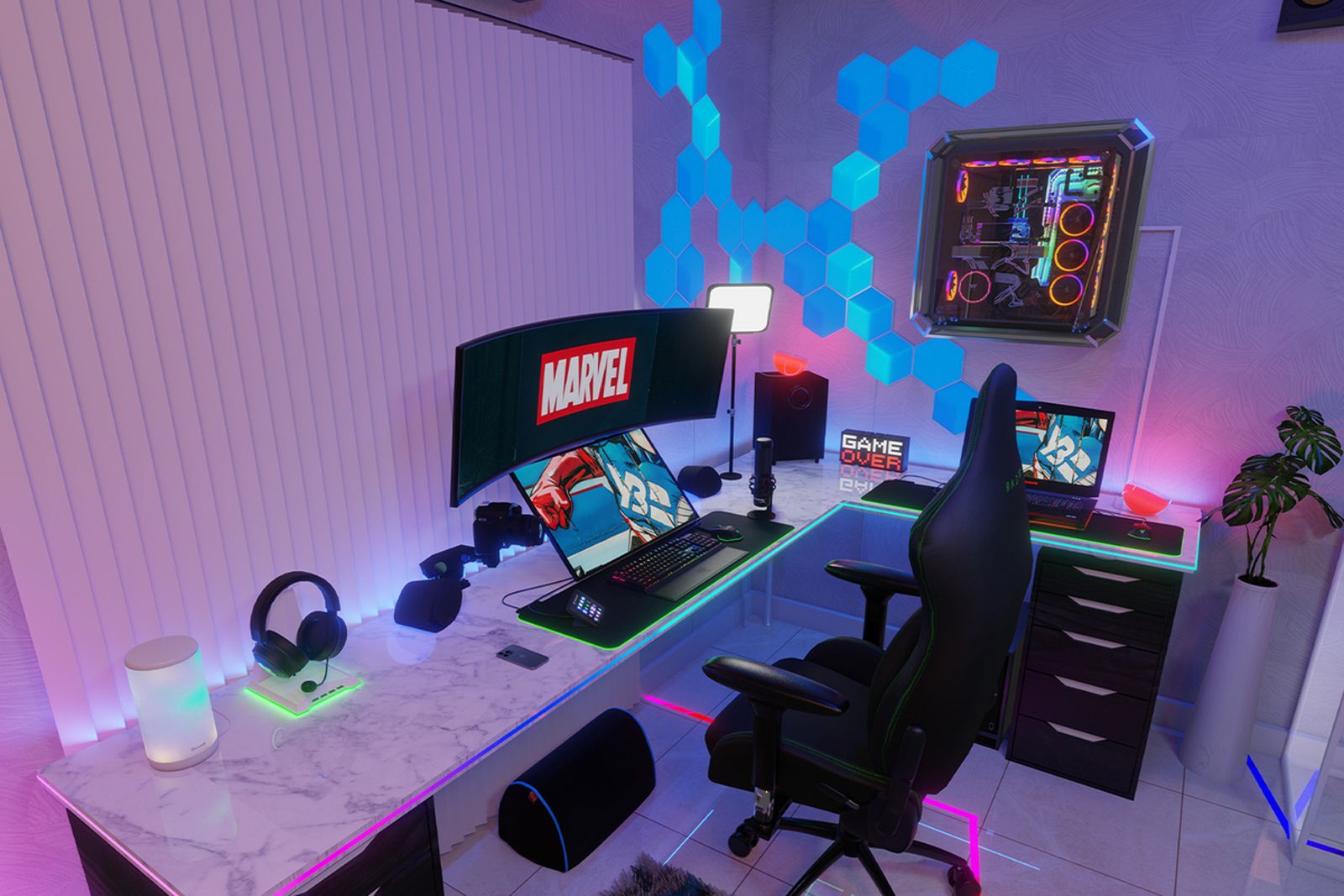 Create the perfect gaming setup with the Govee Glide Hexa Pro Light Panels photo 3