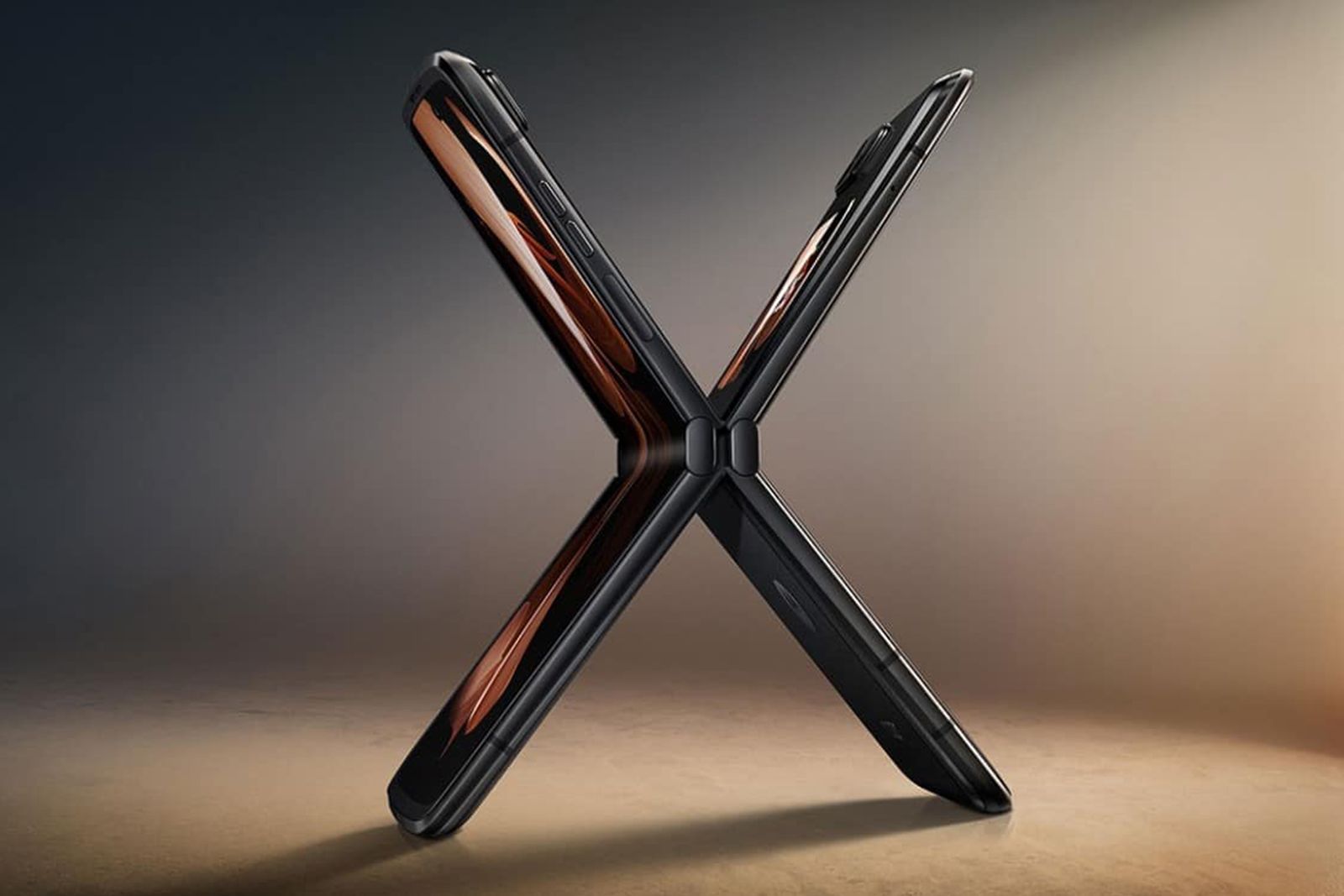 Two Motorola Razr phones making an X shape