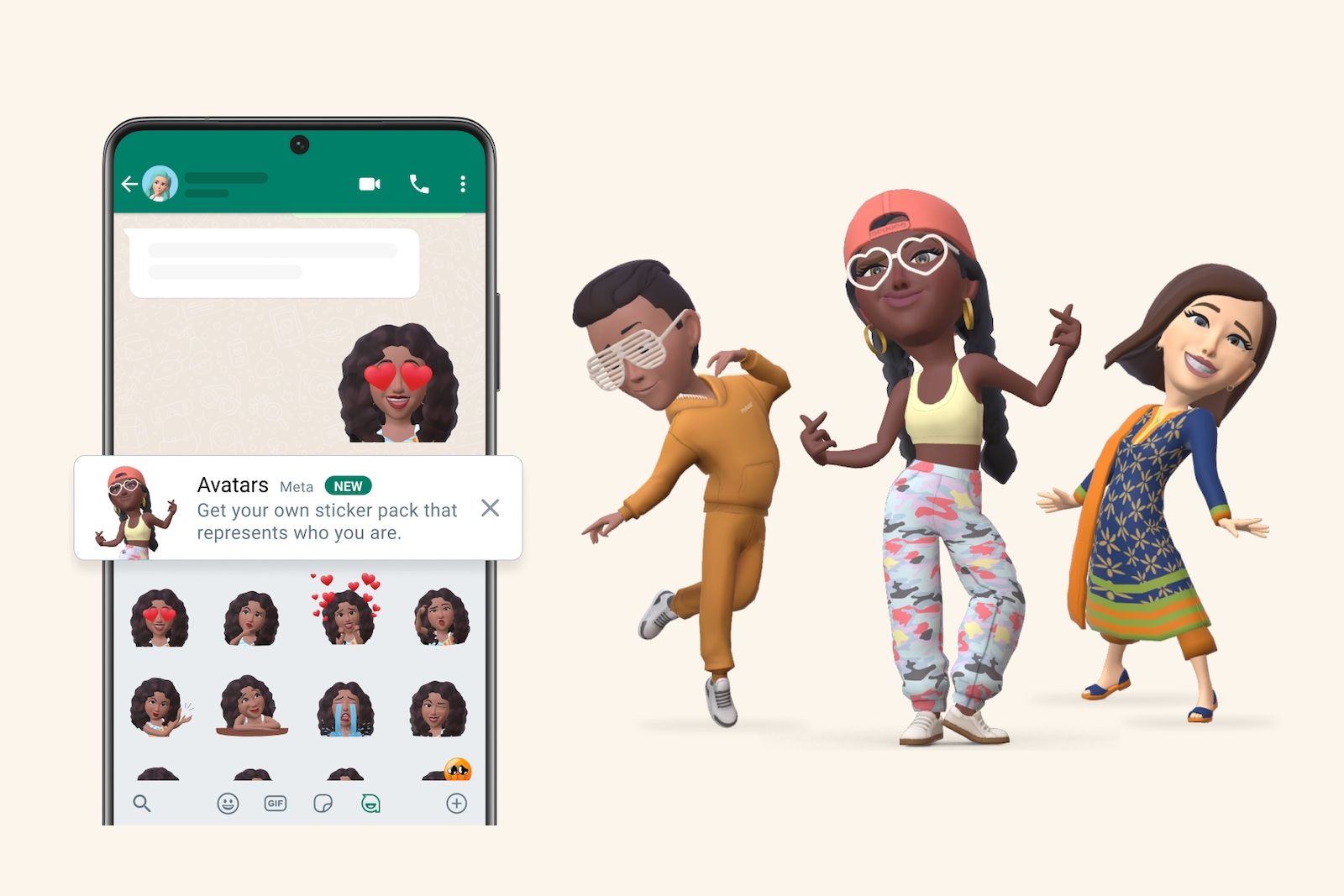 Meta's avatars roll out on WhatsApp with 36 custom stickers photo 1