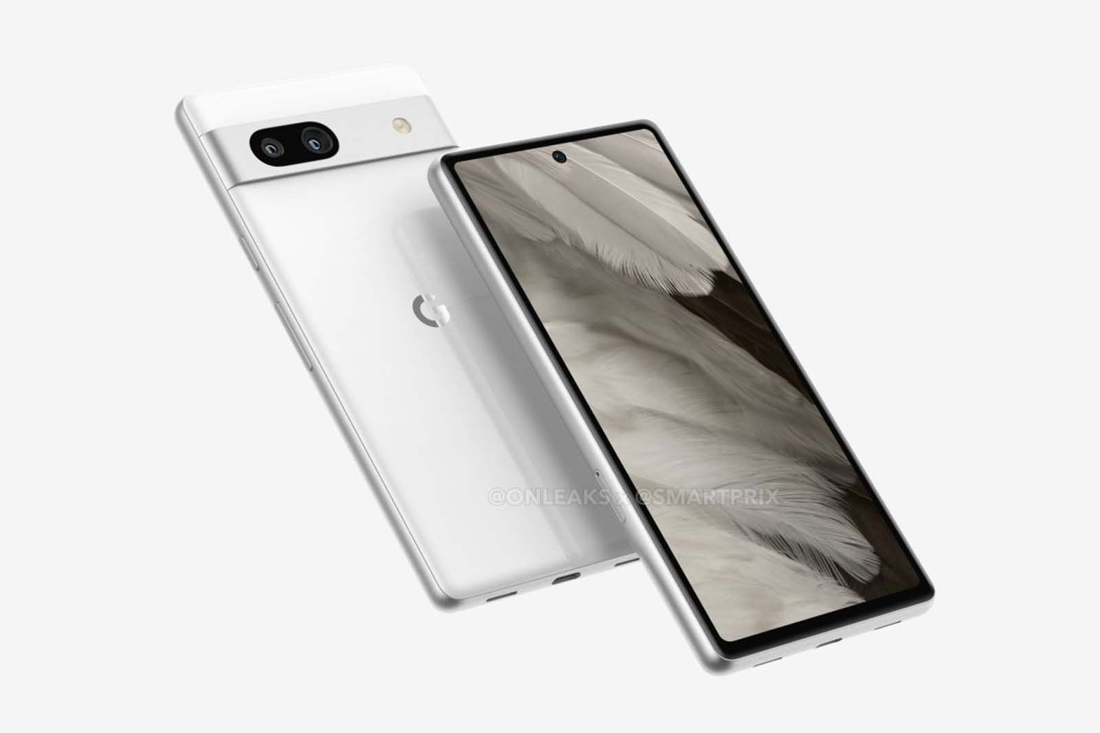 Pixel 7a render in white