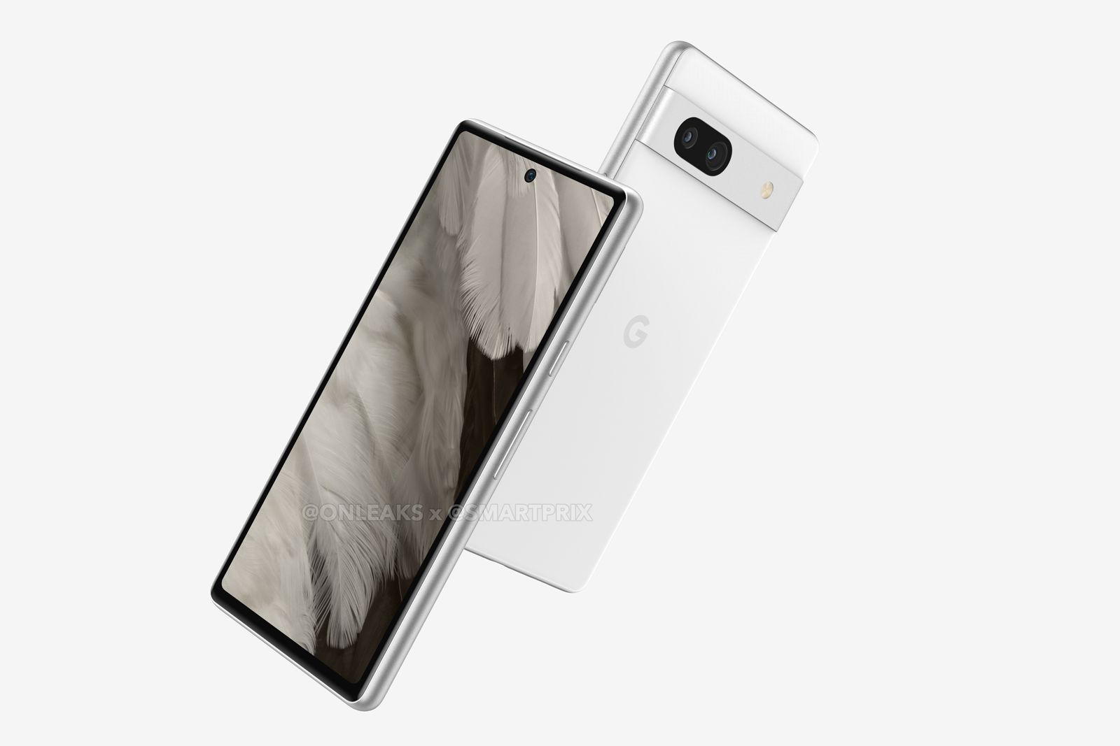 Google Pixel 7a in white rendered