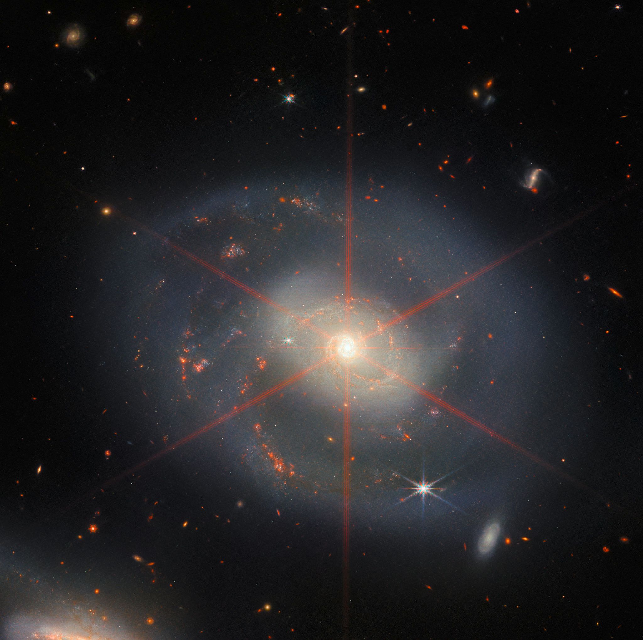Star Formation in NGC 7469 taken by James Webb Telescope