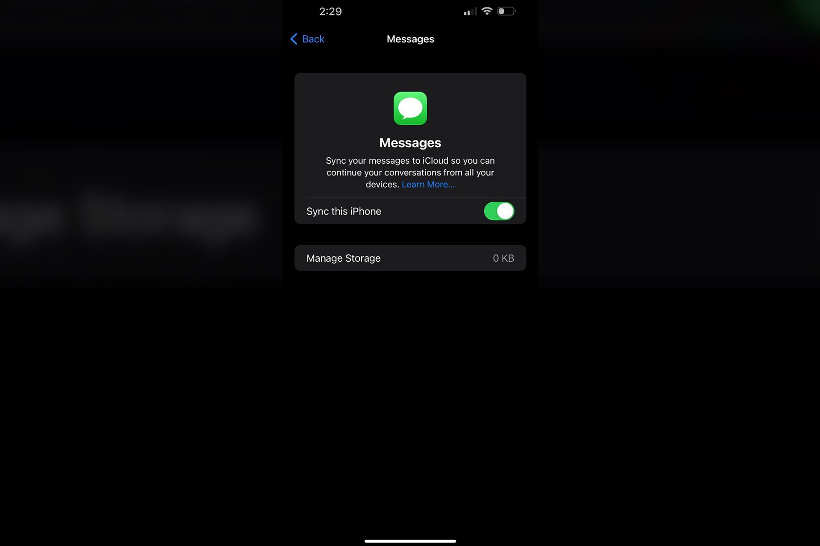 iCloud for Messages