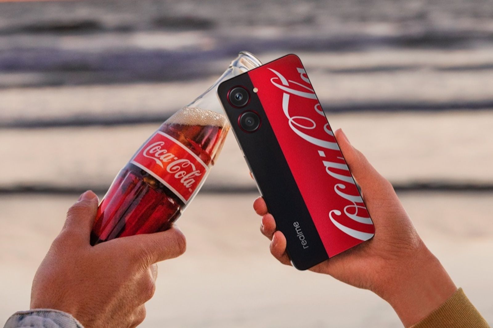 Realme 10 Pro Coca-Cola Edition with coke
