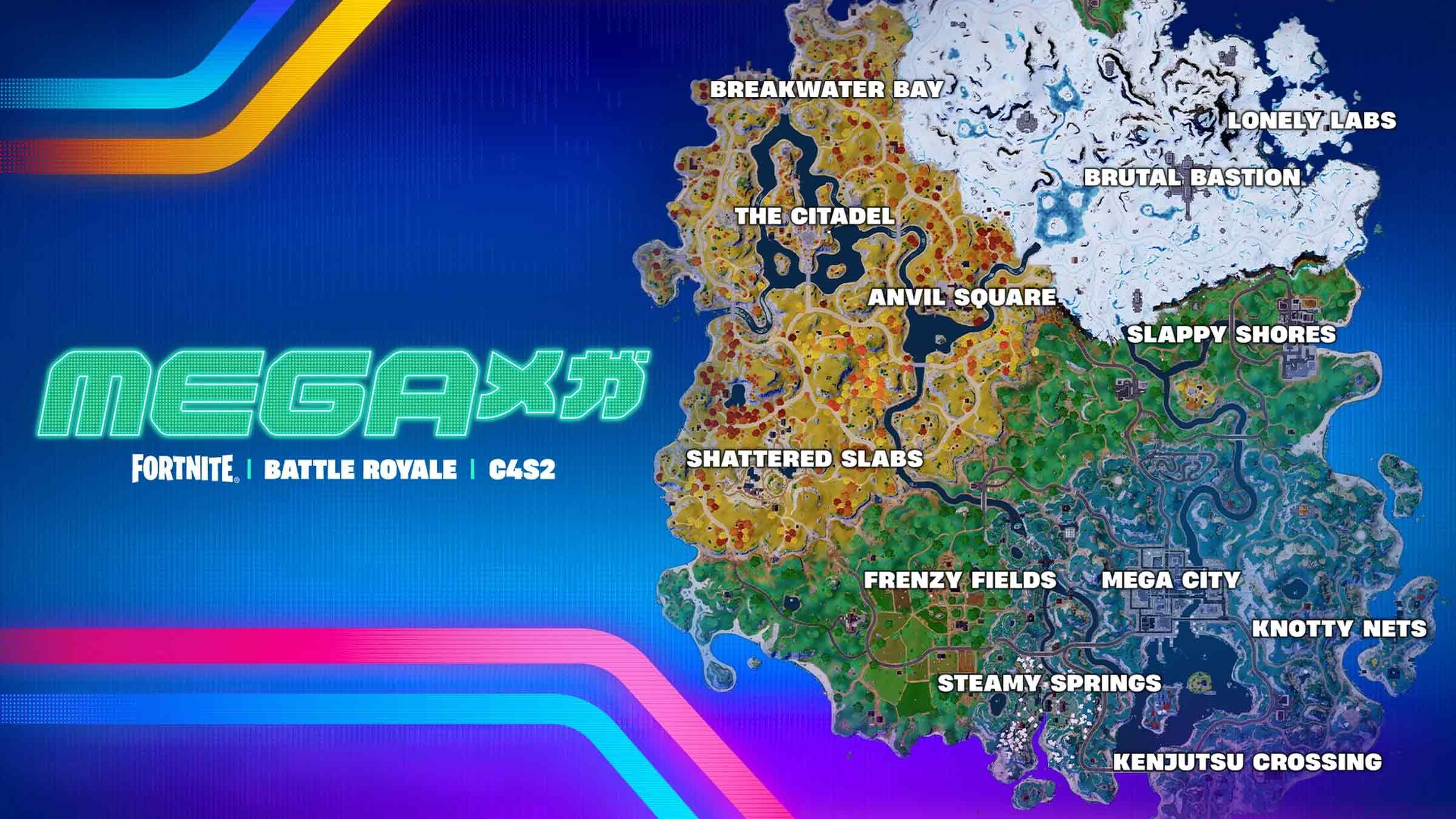 Fortnite Chapter 4 Season 2 map