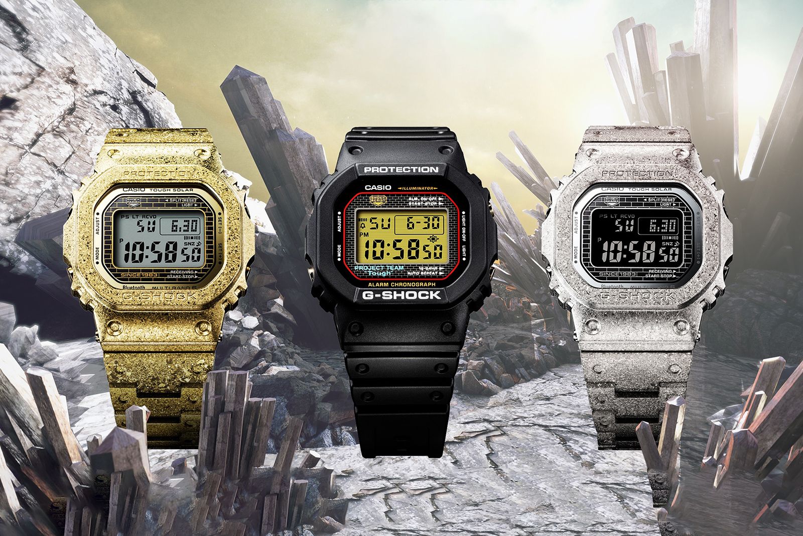 G-Shock Recrystallized series - GMW-B5000PG, DW-5040PG, GMW-B5000PS