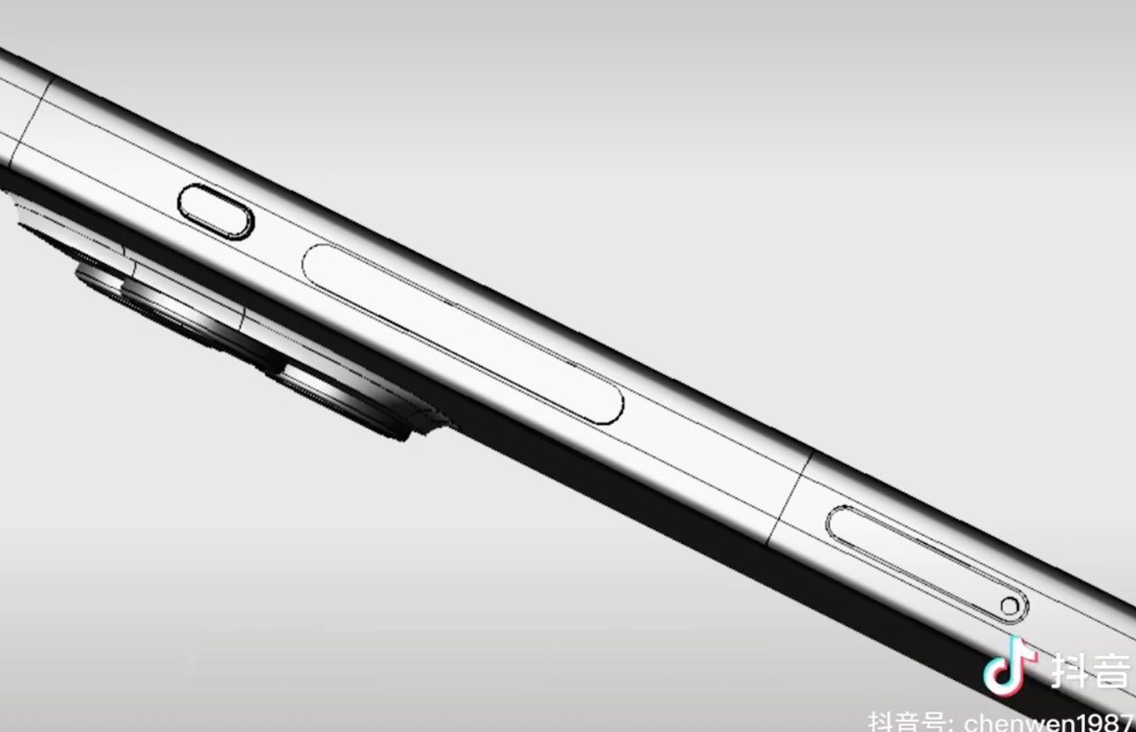 iPhone 15 Pro CAD leak shows a single volume button, no more mute switch